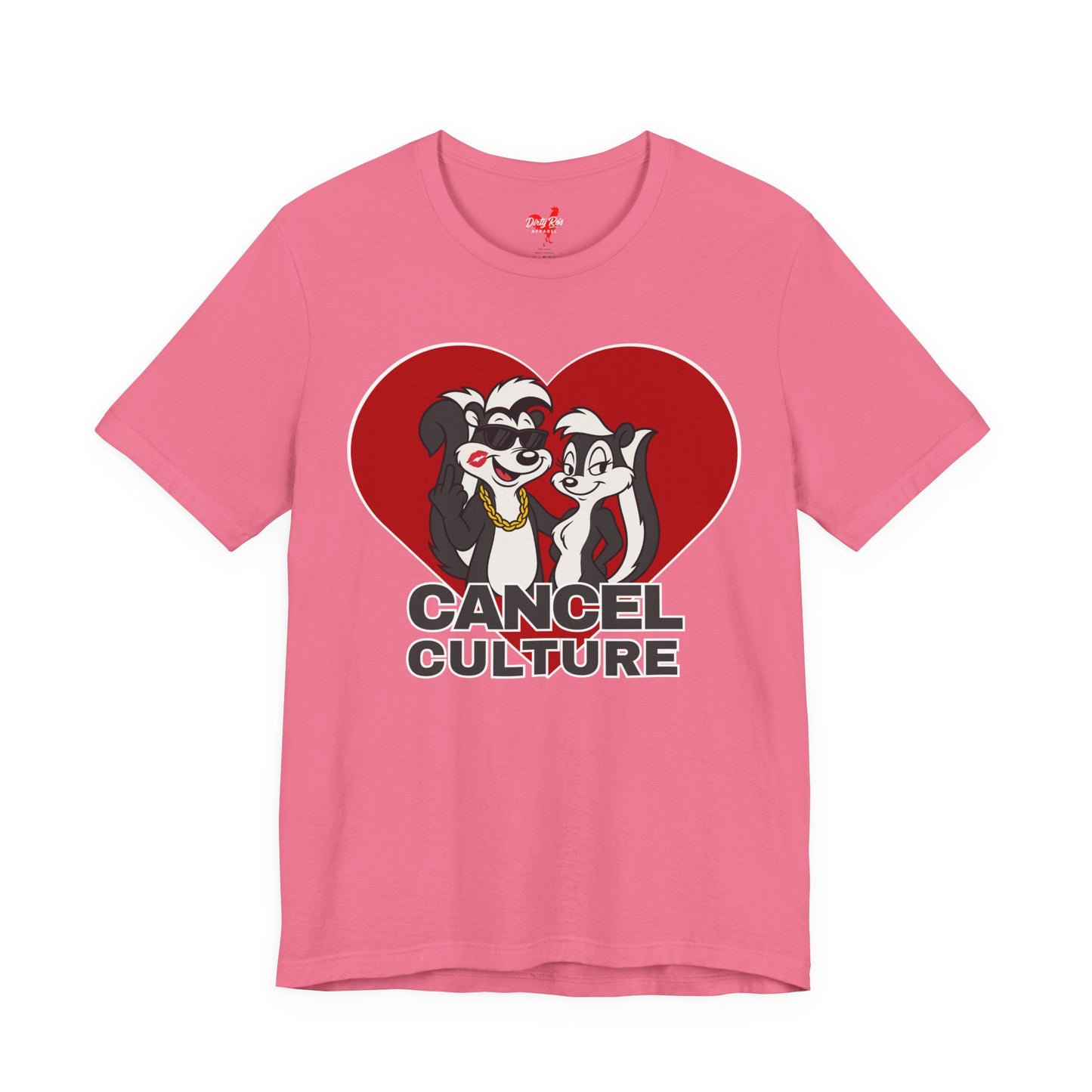 Offensive Cancel Culture Heart T-Shirt for Women – Middle Finger Graphic Humor Tee