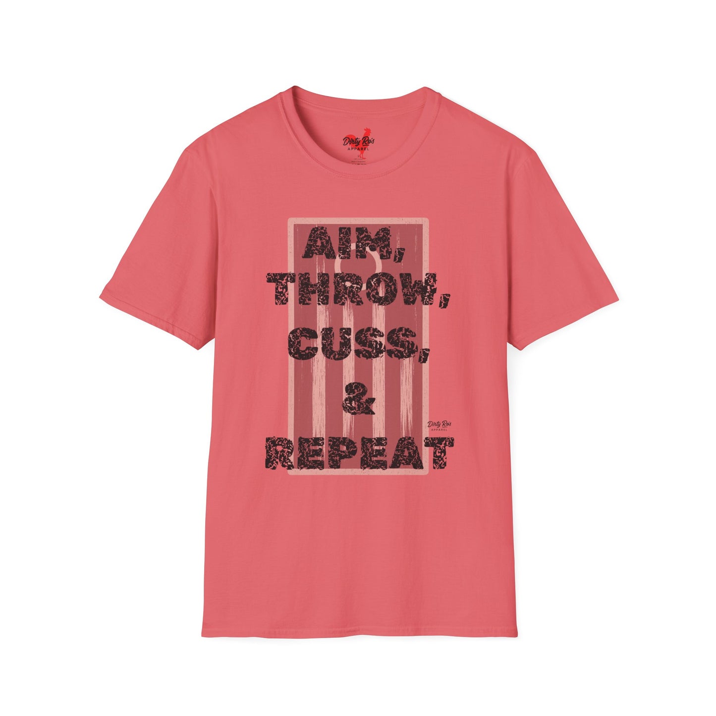 Aim, Throw, Cuss, Repeat Cornhole | Soft AF Tee