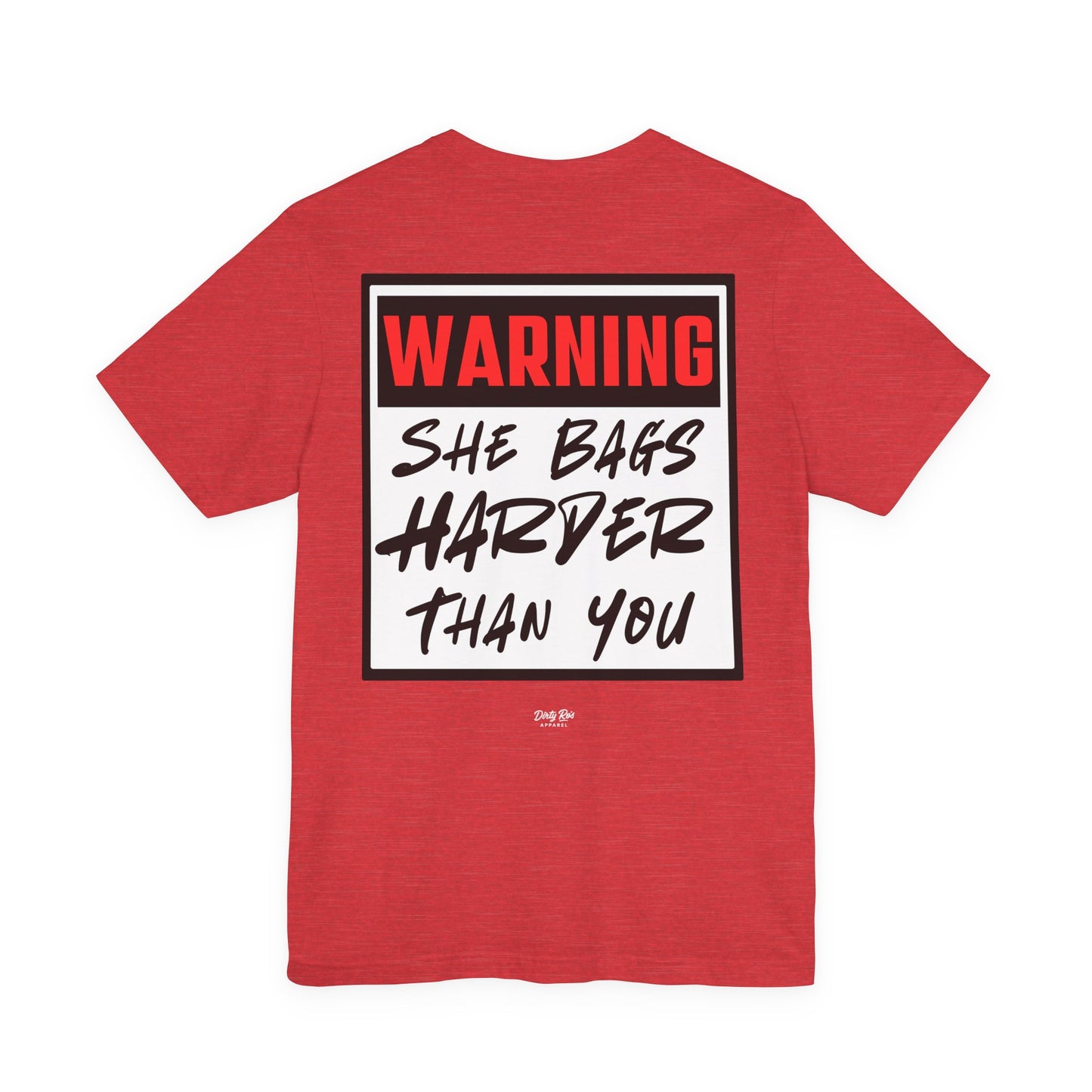 Warning: She Bags Harder Than You – Funny Cornhole Shirt for Women