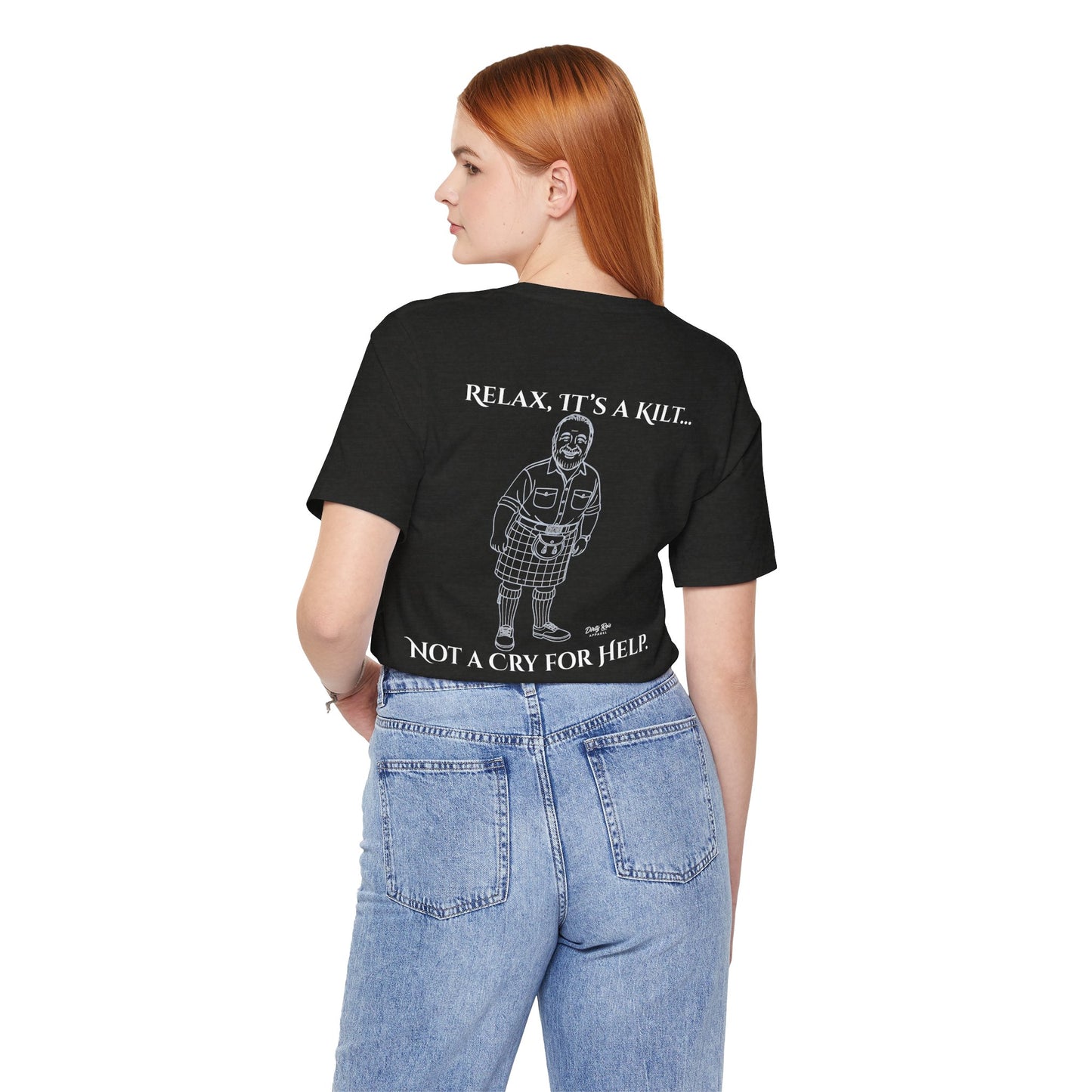 Relax, It’s a Kilt Shirt – Funny Men’s Graphic Tee with Scottish Sass