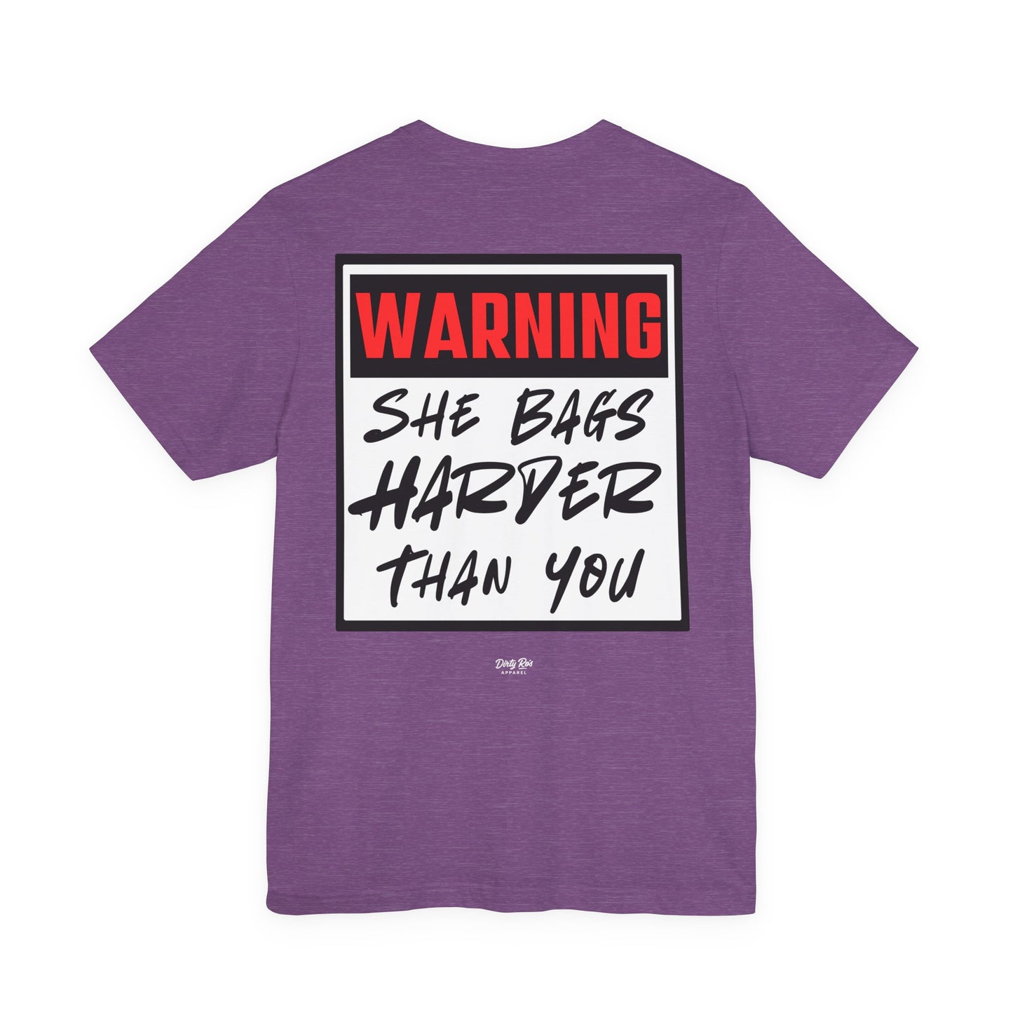 Warning: She Bags Harder Than You – Funny Cornhole Shirt for Women