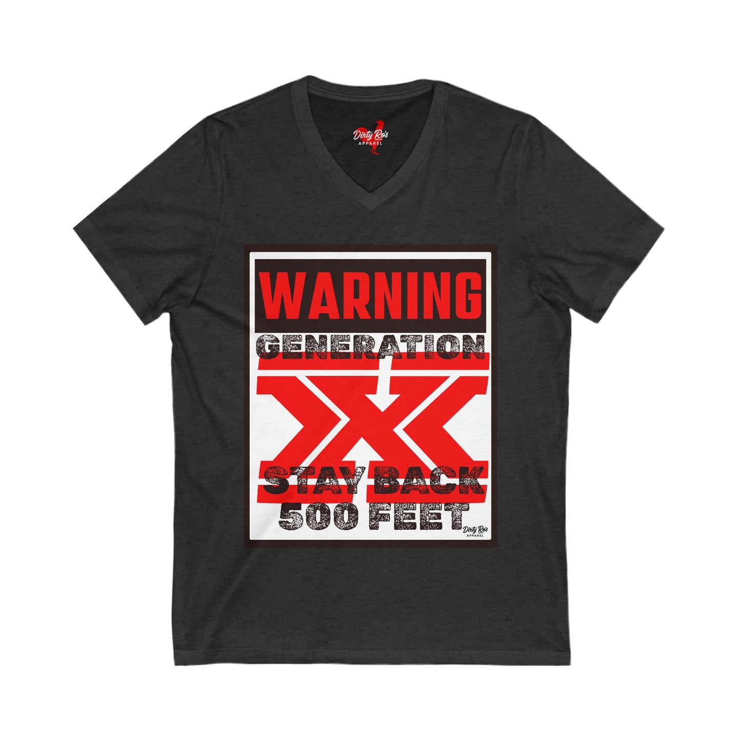 WARNING: Gen X – Stay Back 500 Feet | V-Neck Tee