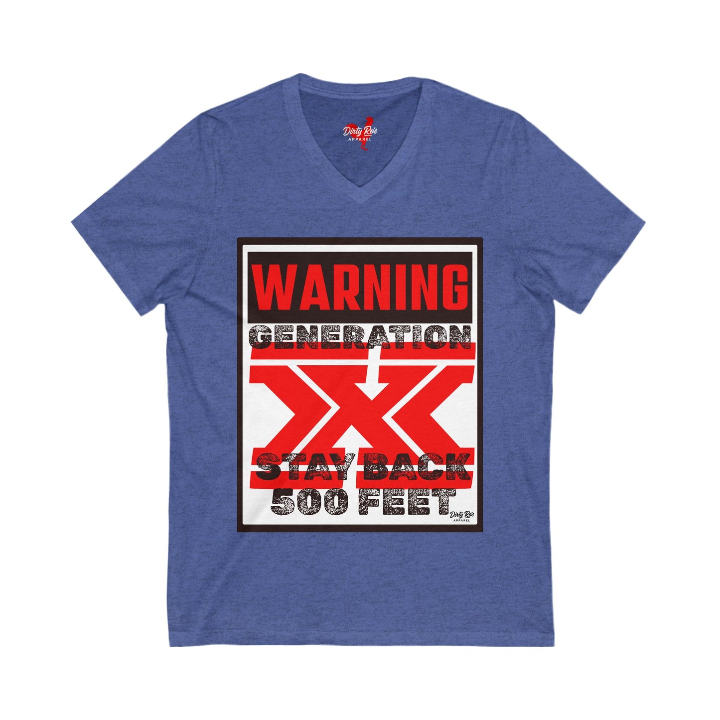 WARNING: Gen X – Stay Back 500 Feet | V-Neck Tee