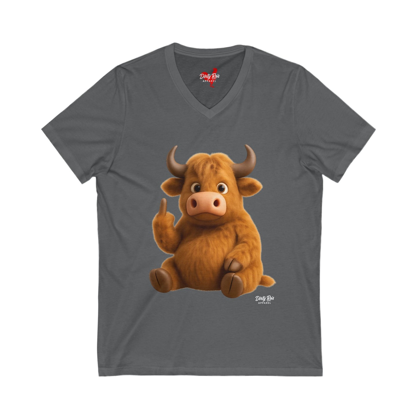 Fuzzy Cow FU | V-Neck Tee