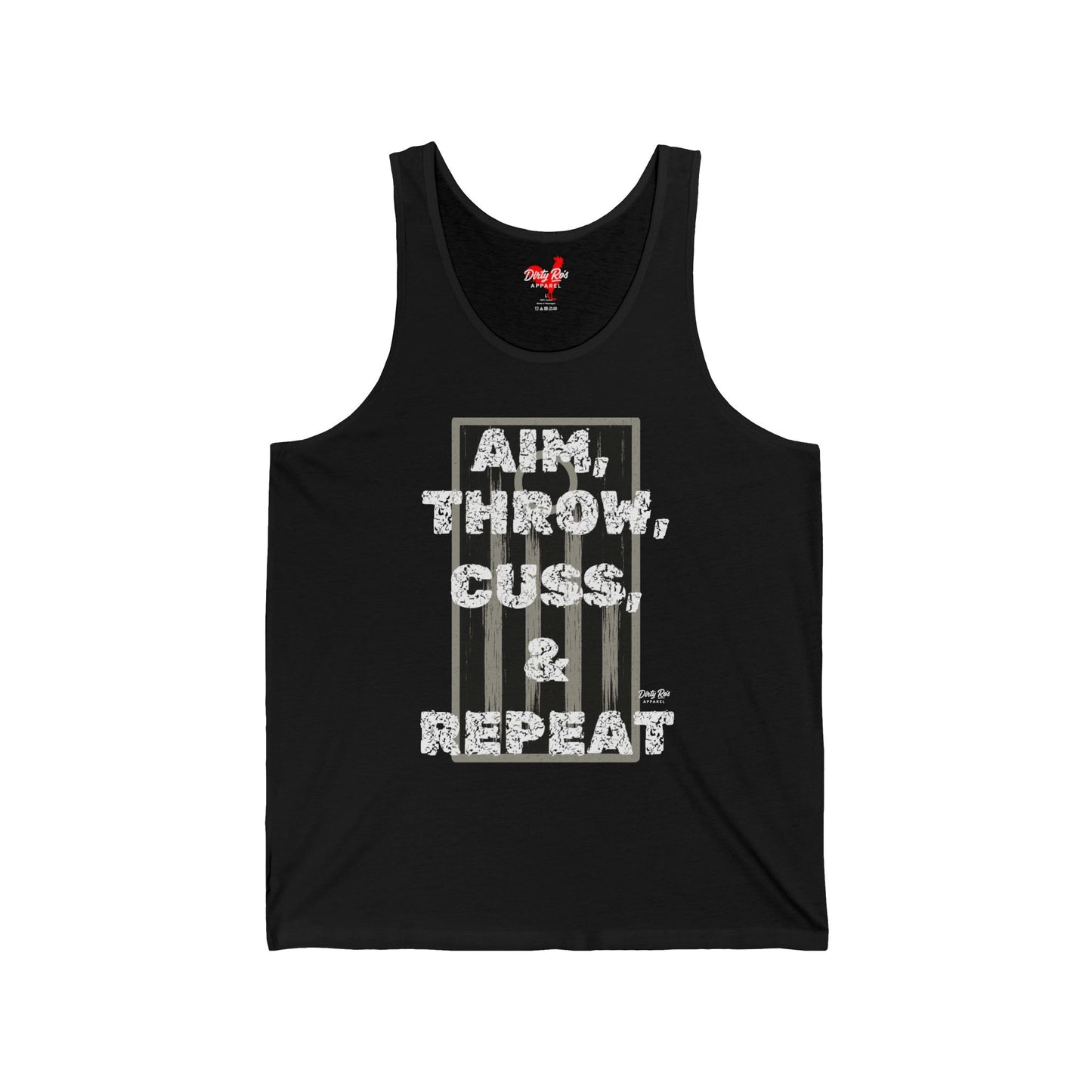 Aim, Throw, Cuss, Repeat Cornhole | Tank Top