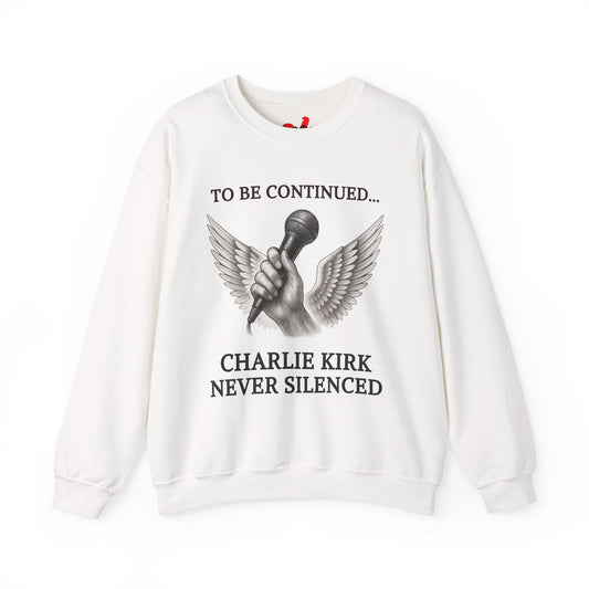 Never Silenced – Charlie Kirk Legacy | Crewneck Sweatshirt