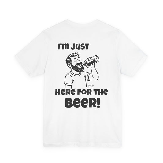Here for the Beer Beard Shirt – Funny Drinking Tee with Bearded Dude Graphic