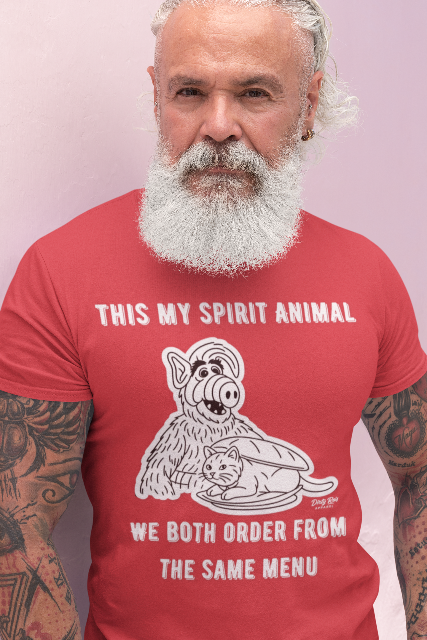 Funny Spirit Animal T-Shirt – Retro Alien Cat Humor Tee