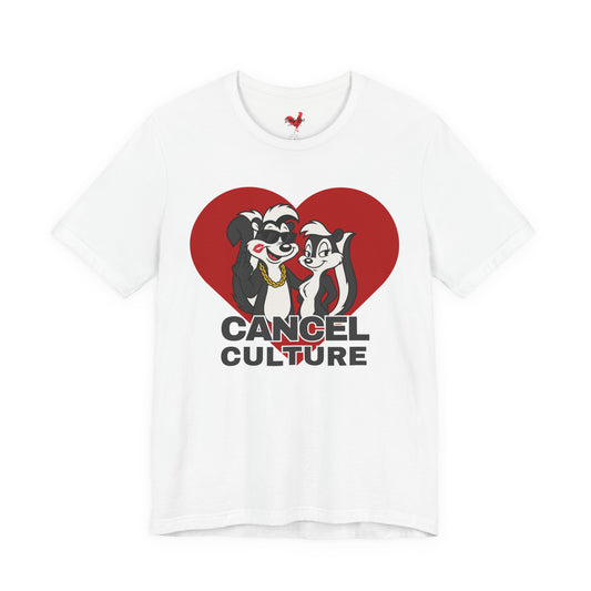 Offensive Cancel Culture Heart T-Shirt for Women – Middle Finger Graphic Humor Tee