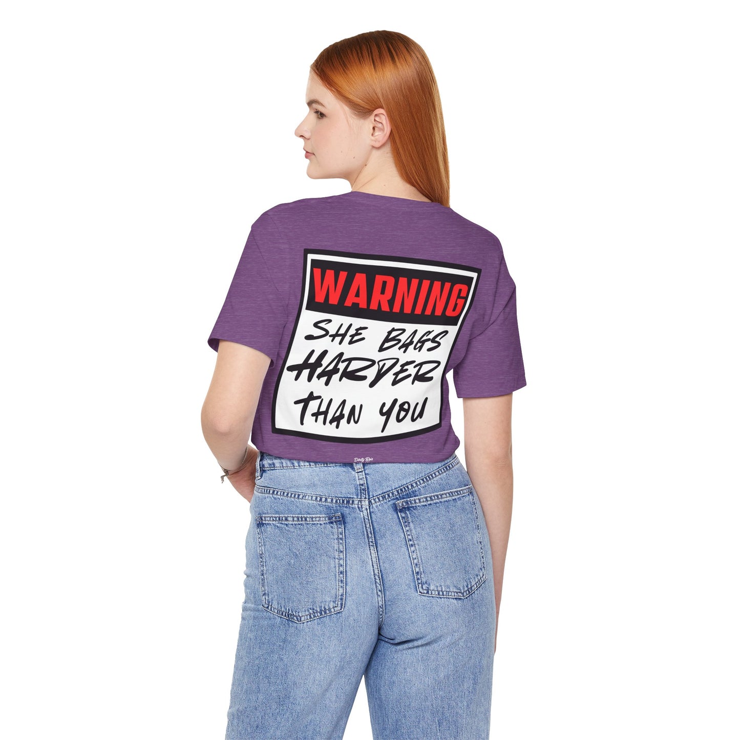 Warning: She Bags Harder Than You – Funny Cornhole Shirt for Women