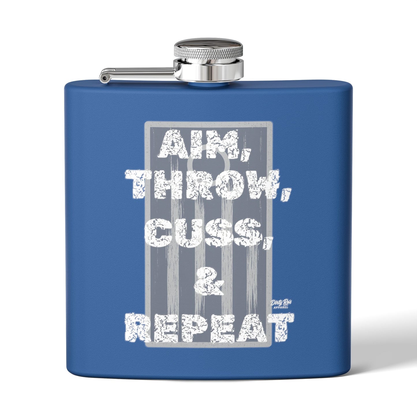 Aim, Throw, Cuss, Repeat Cornhole | Flask