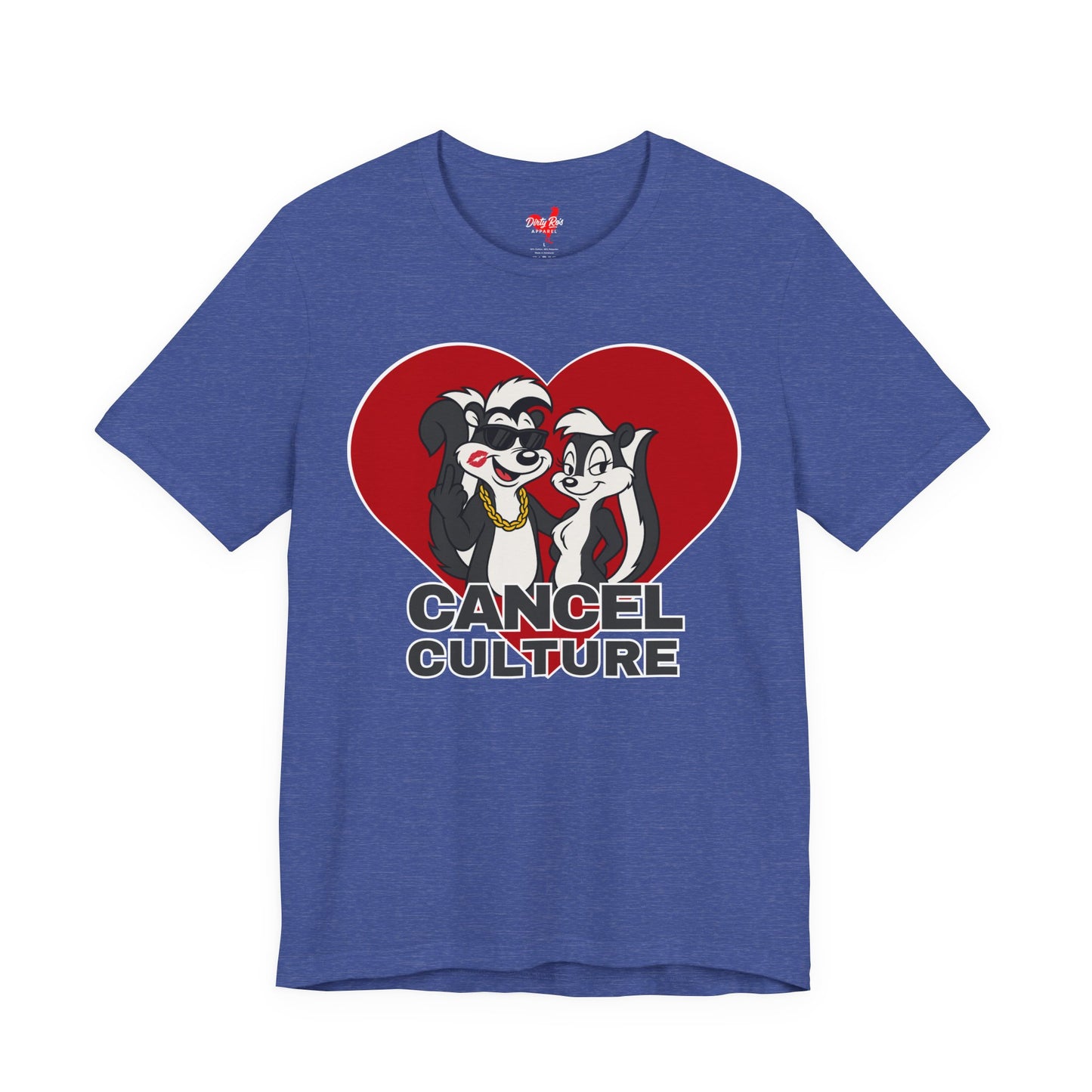 Offensive Cancel Culture Heart T-Shirt for Men – Middle Finger Graphic Humor Tee