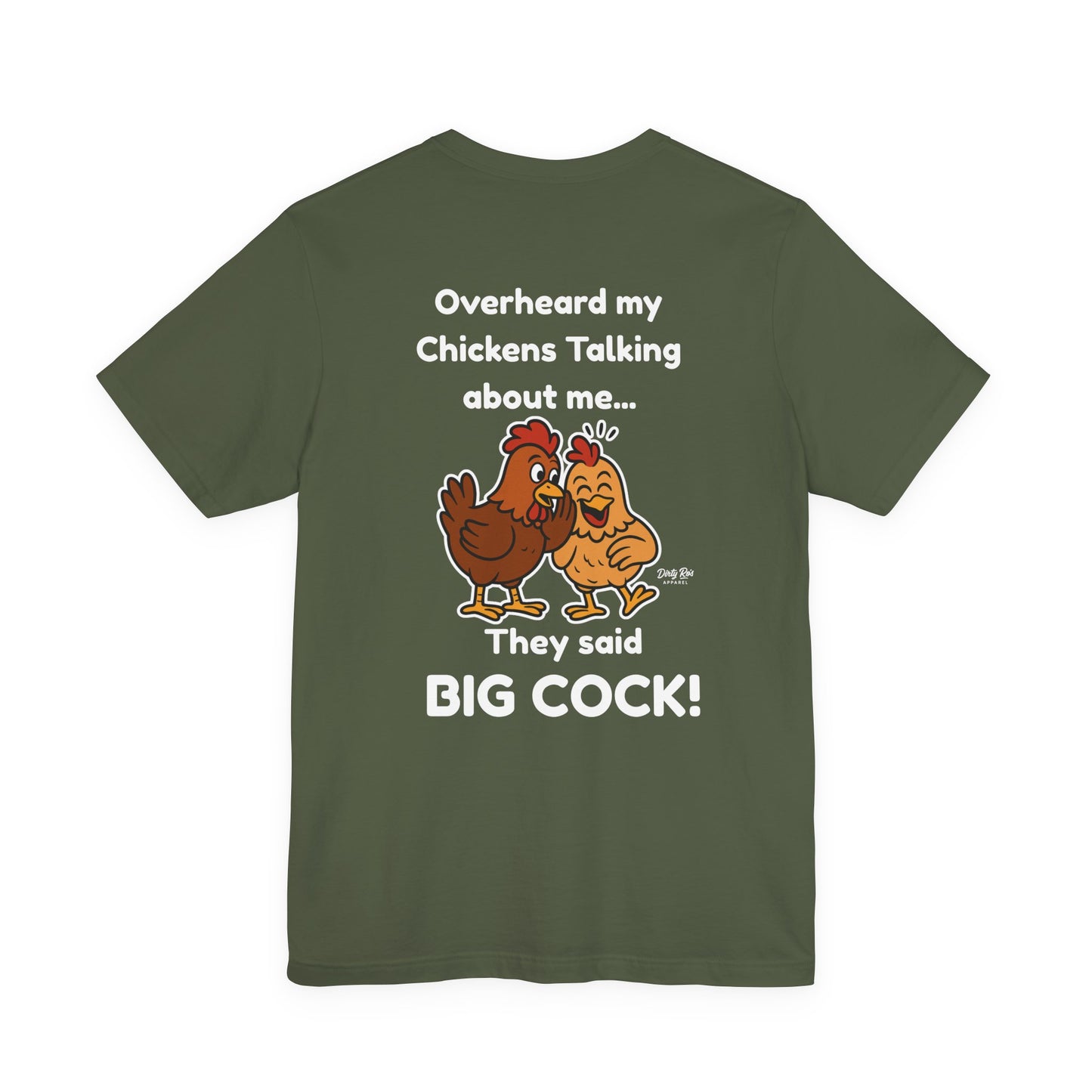 Big Cock Chicken Shirt – Funny Innuendo Tee with Hens Gossiping