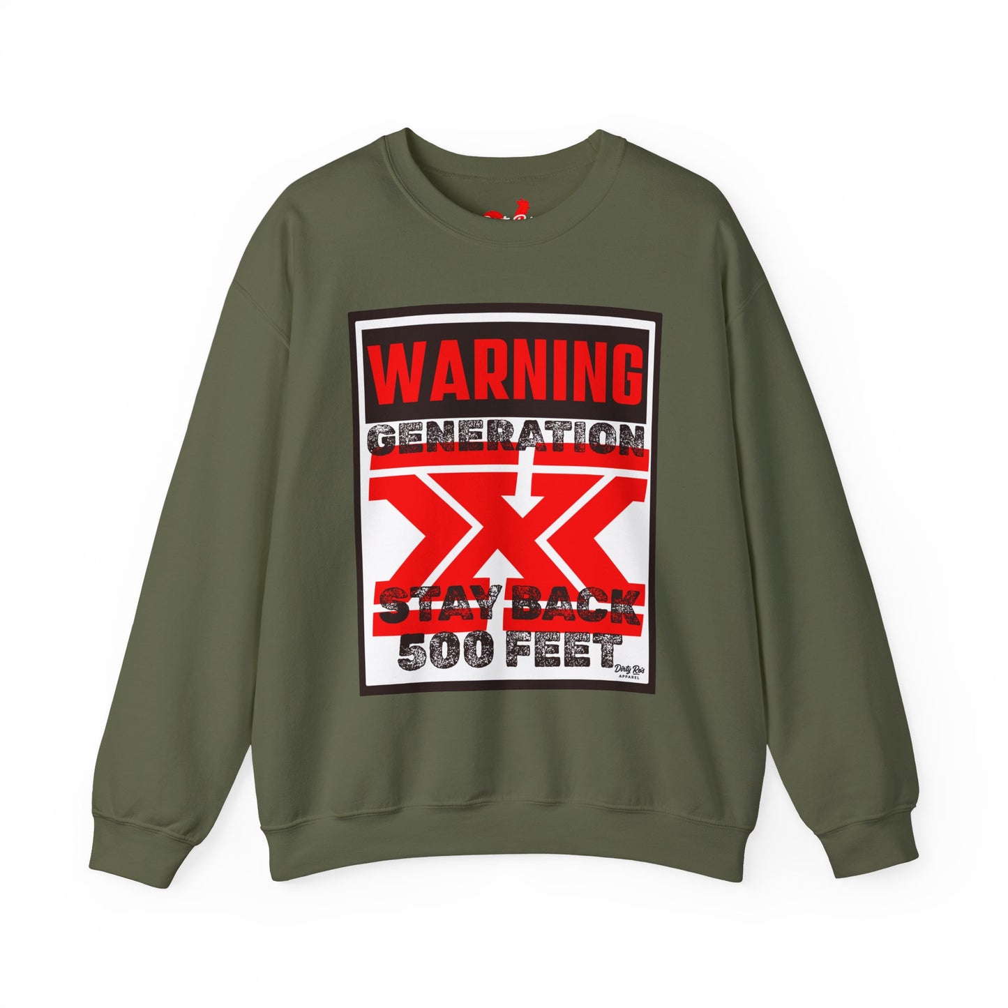 WARNING: Gen X – Stay Back 500 Feet | Crewneck Sweatshirt
