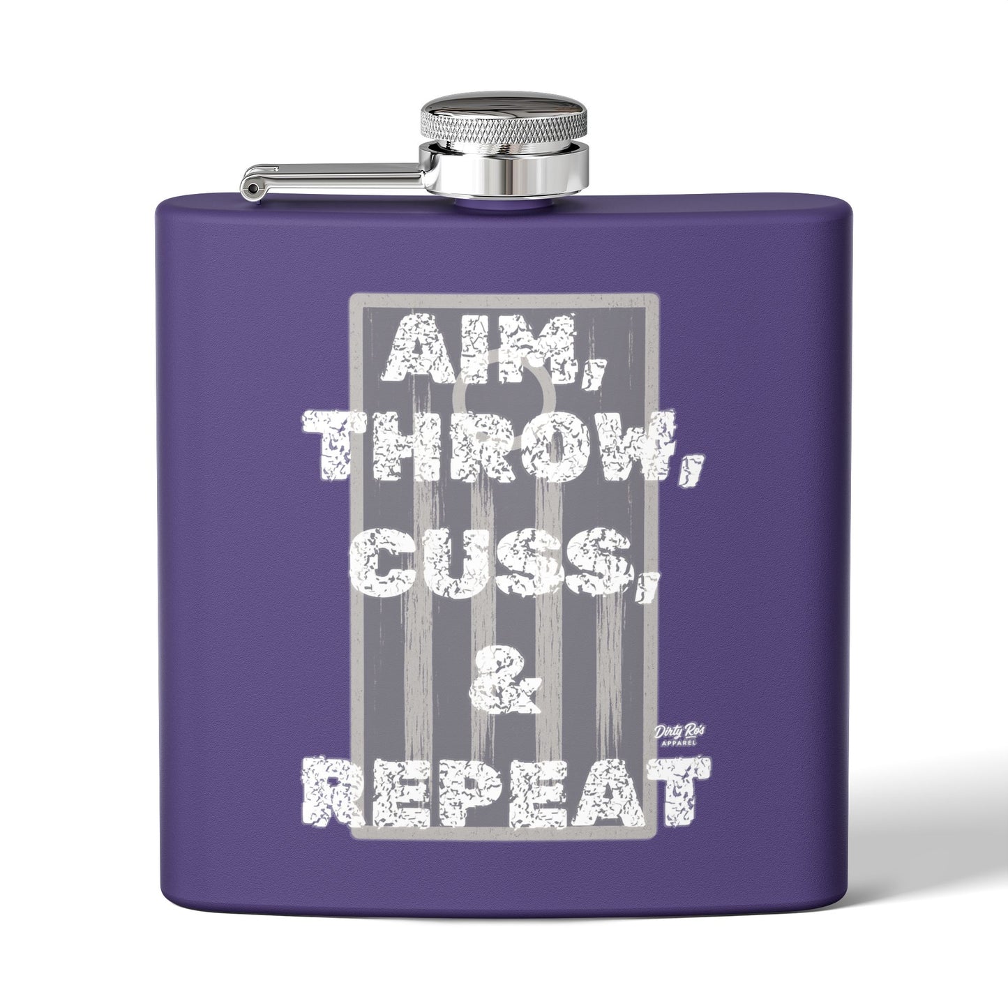 Aim, Throw, Cuss, Repeat Cornhole | Flask