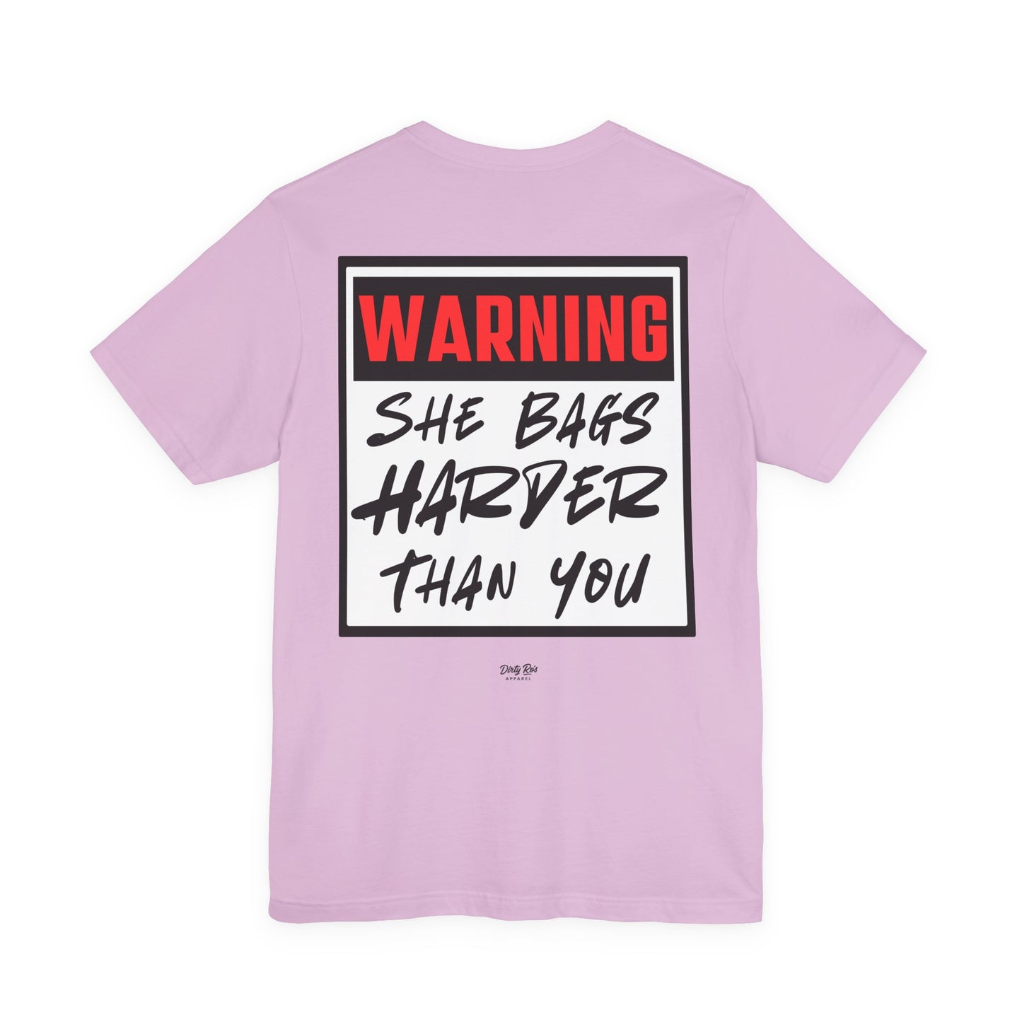Warning: She Bags Harder Than You – Funny Cornhole Shirt for Women