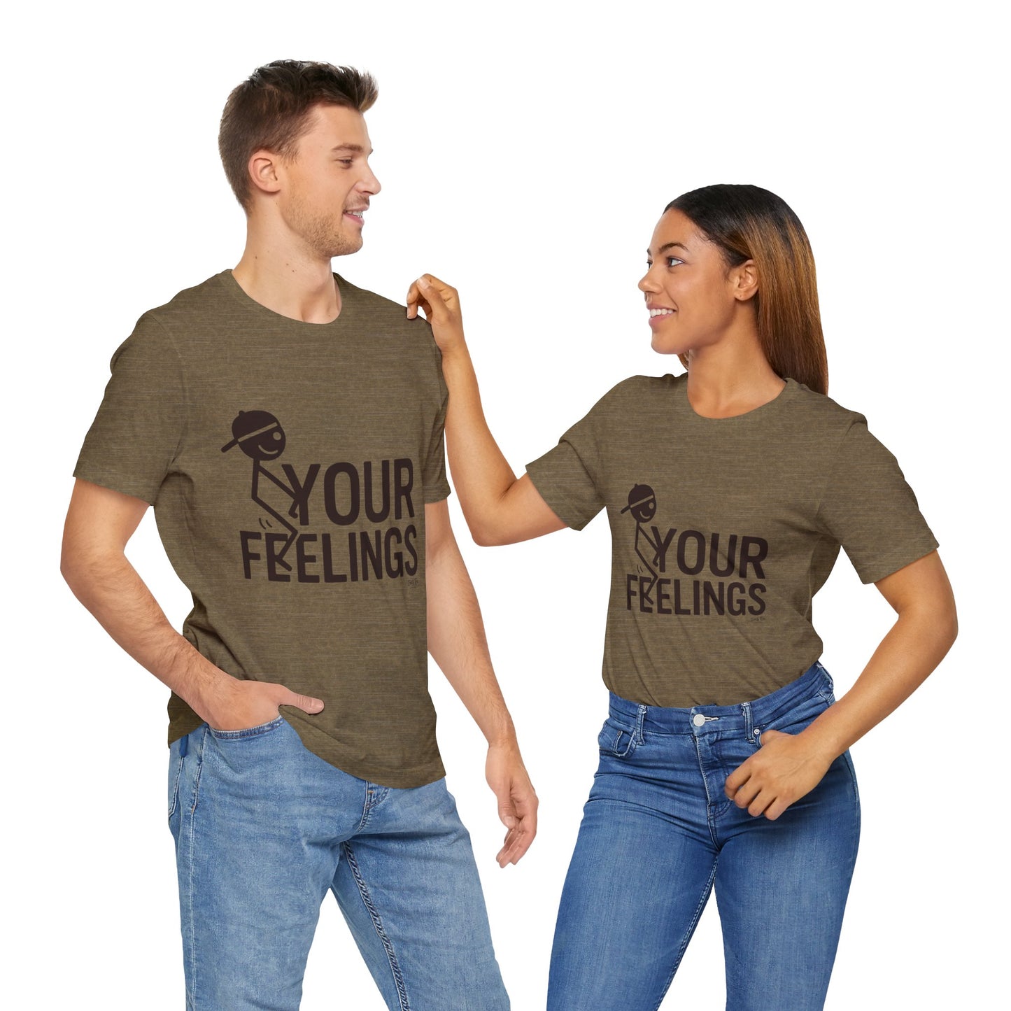 Funny F Your Feelings Stick Figure T-Shirt – Sarcastic Humor Tee