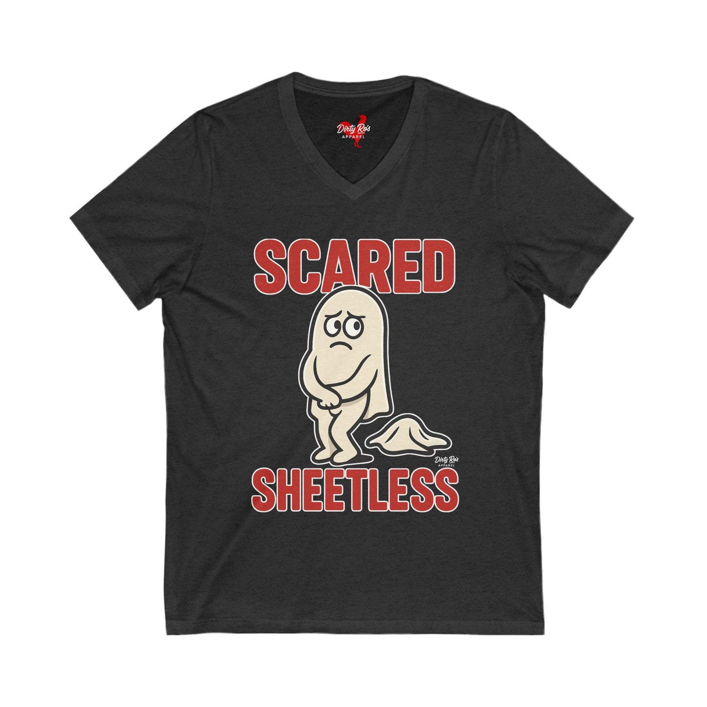 Scared Sheetless | V-Neck Tee
