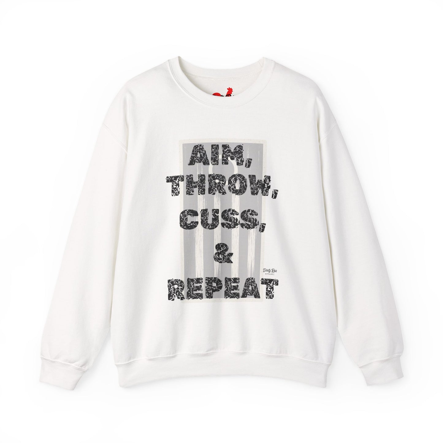 Aim, Throw, Cuss, Repeat Cornhole | Crewneck Sweatshirt