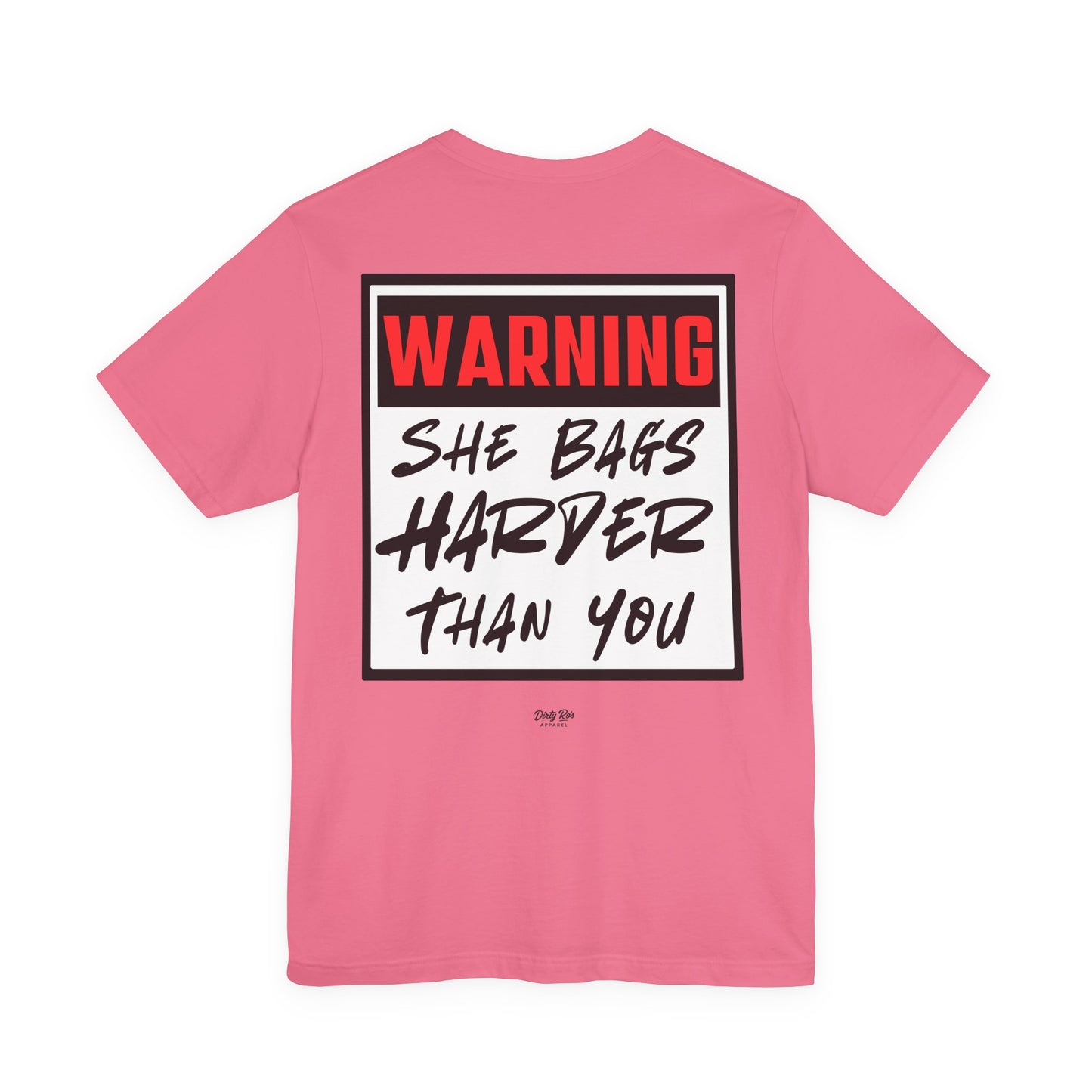 Warning: She Bags Harder Than You – Funny Cornhole Shirt for Women
