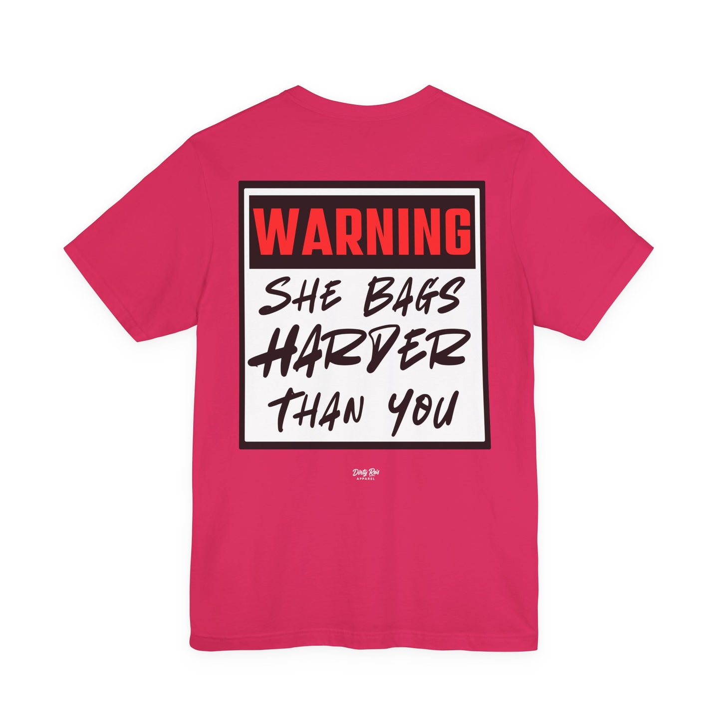 Warning: She Bags Harder Than You – Funny Cornhole Shirt for Women