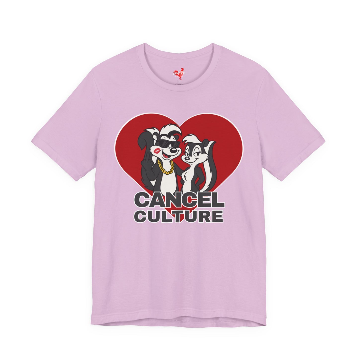 Offensive Cancel Culture Heart T-Shirt for Women – Middle Finger Graphic Humor Tee