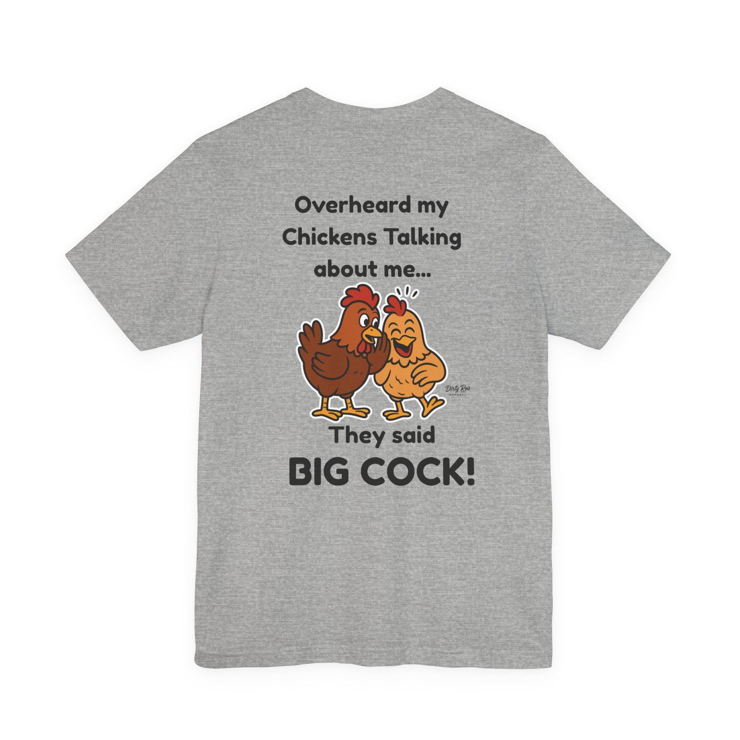Big Cock Chicken Shirt – Funny Innuendo Tee with Hens Gossiping
