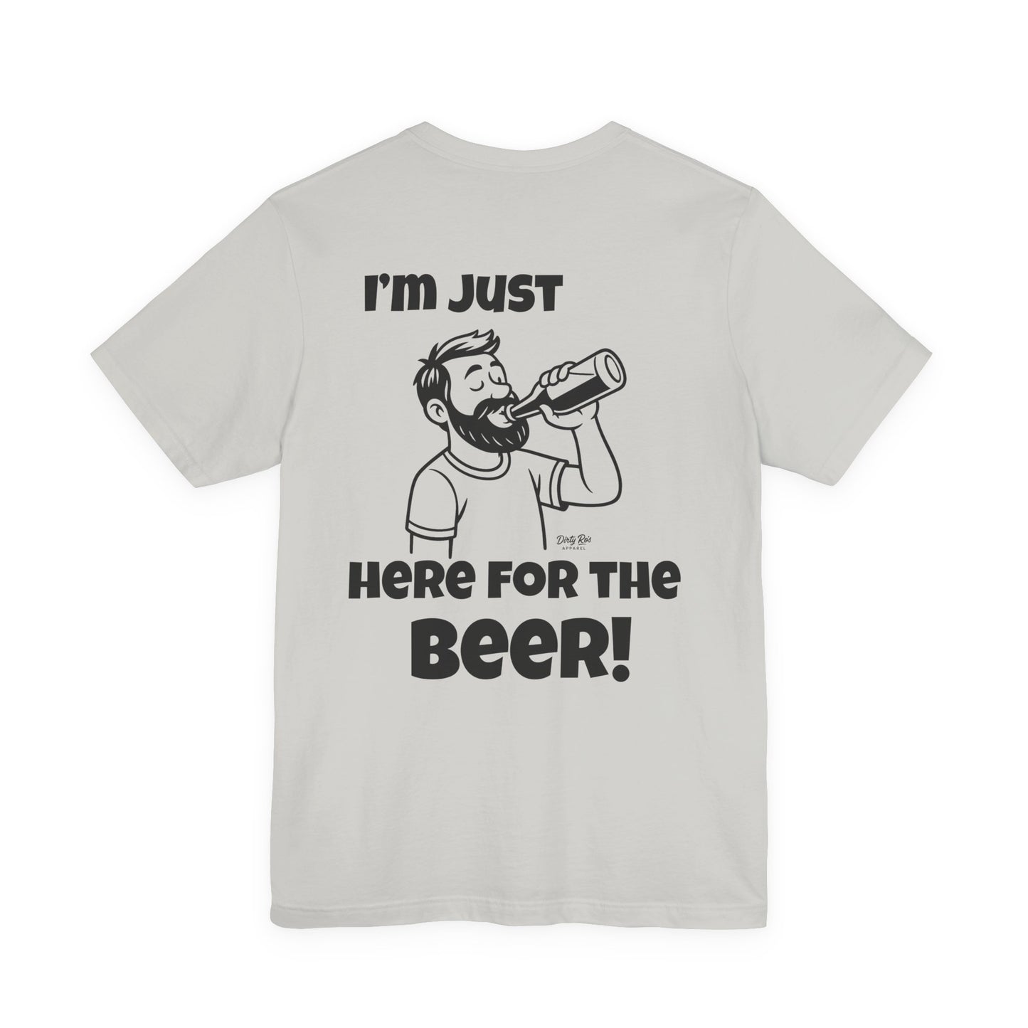 Here for the Beer Beard Shirt – Funny Drinking Tee with Bearded Dude Graphic