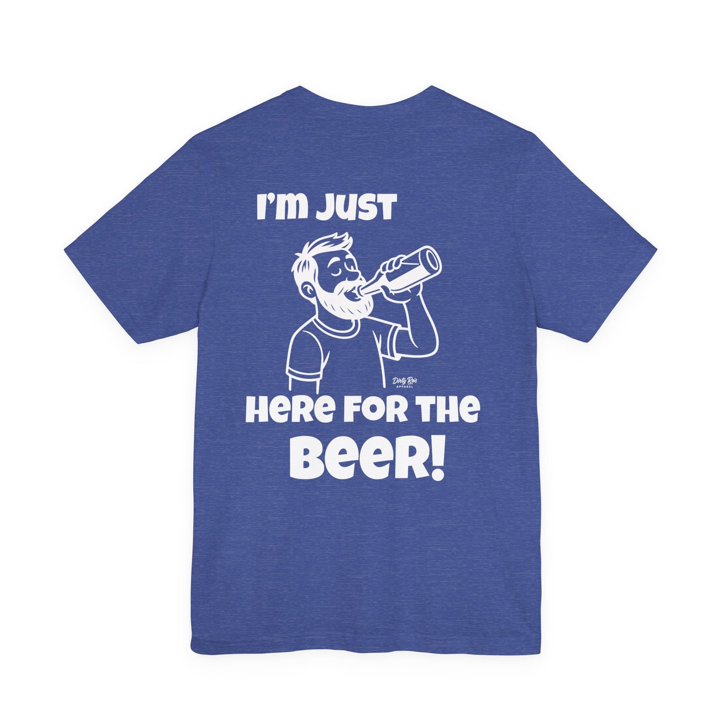 Here for the Beer Beard Shirt – Funny Drinking Tee with Bearded Dude Graphic