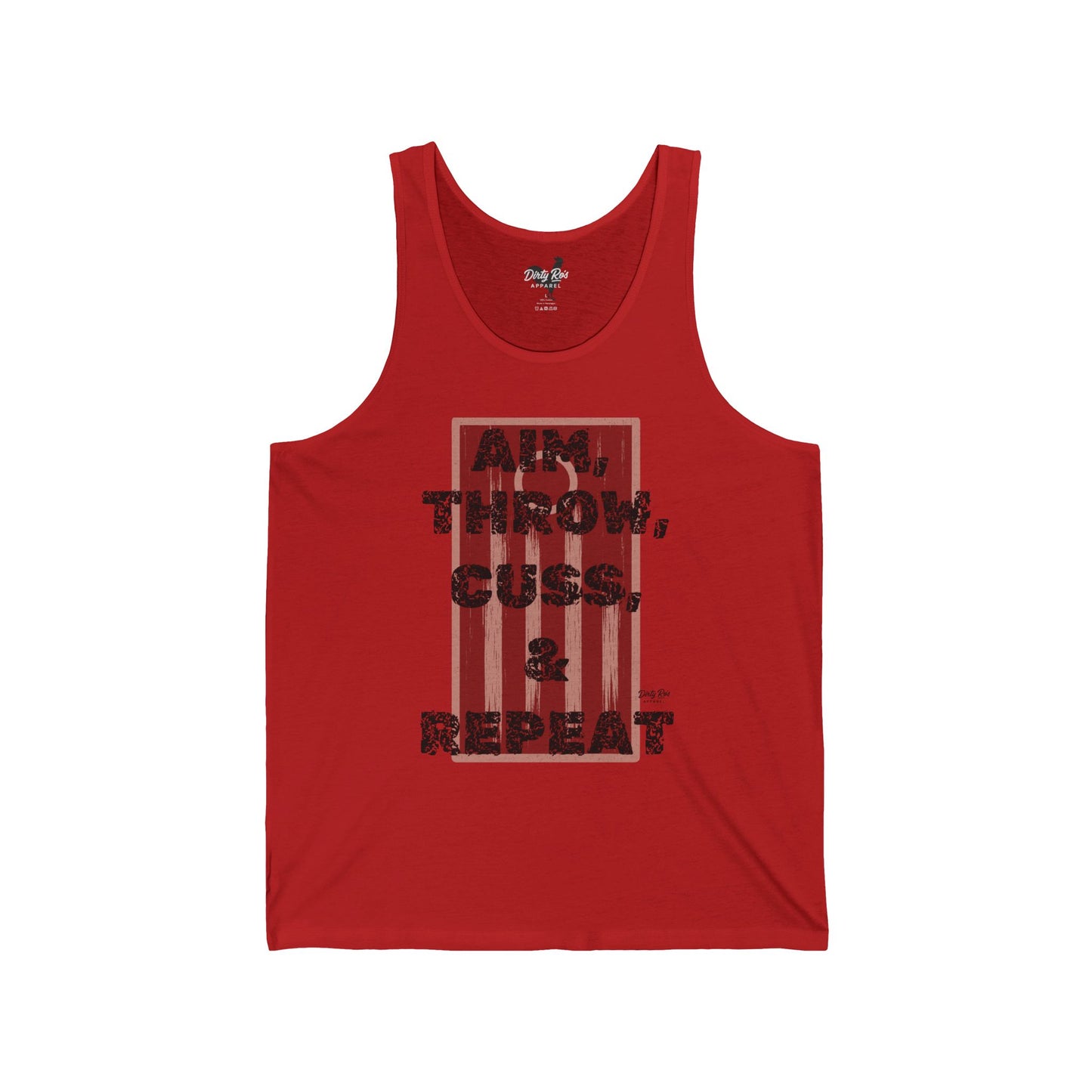 Aim, Throw, Cuss, Repeat Cornhole | Tank Top