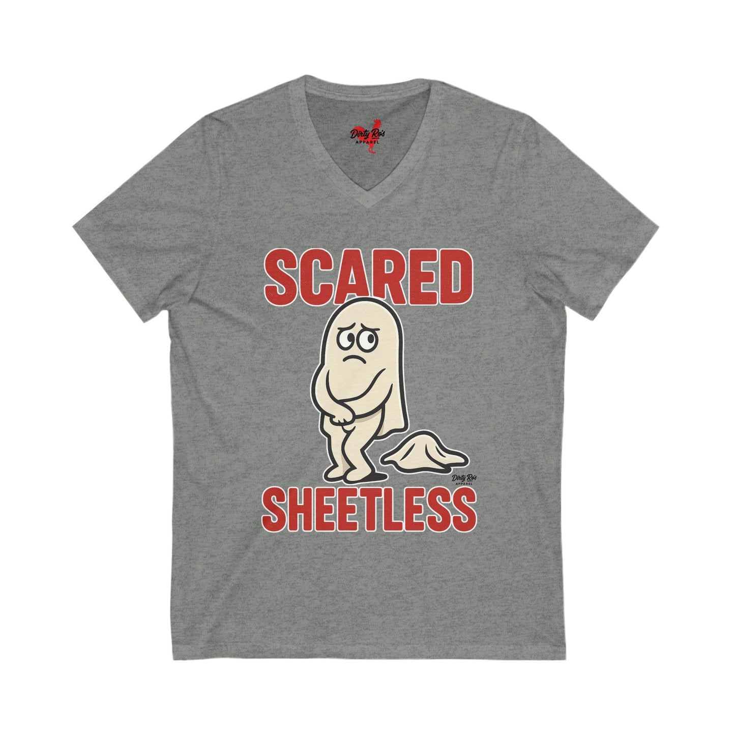 Scared Sheetless | V-Neck Tee