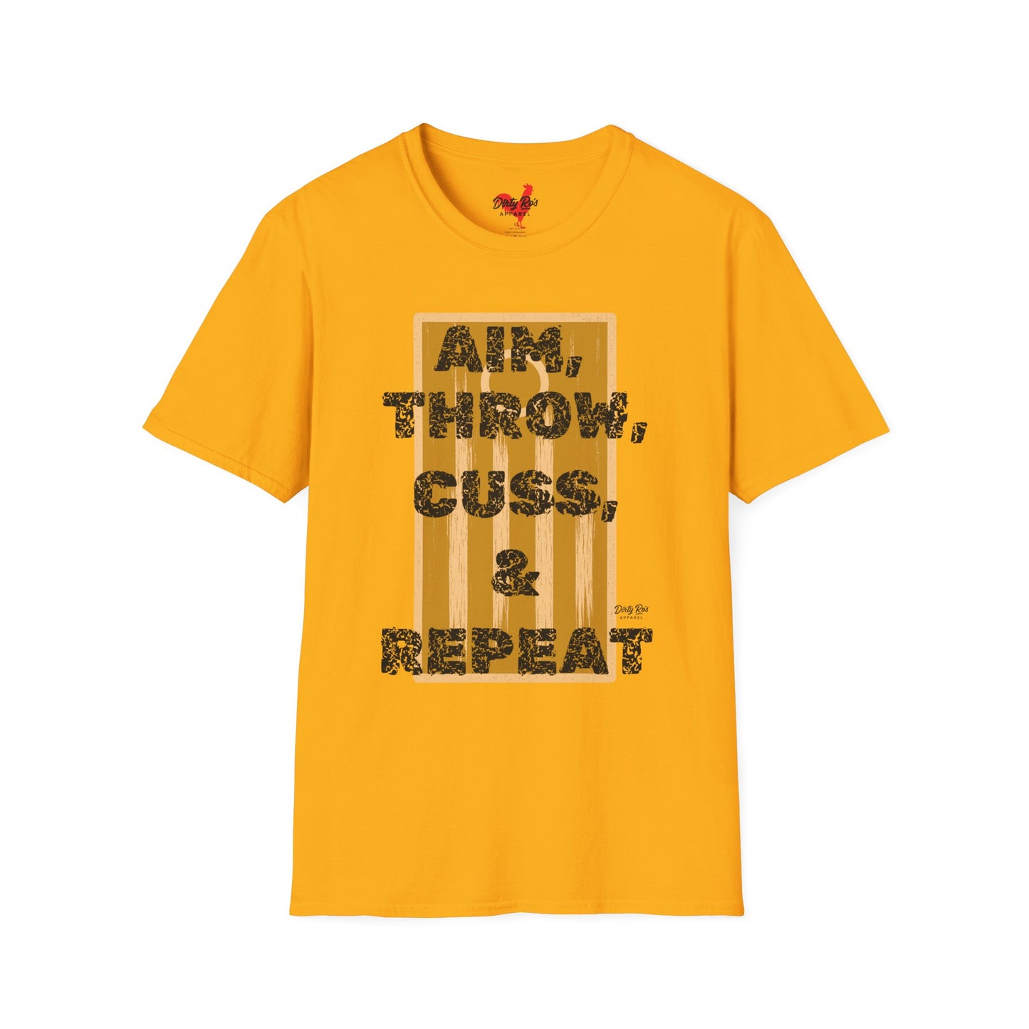 Aim, Throw, Cuss, Repeat Cornhole | Soft AF Tee
