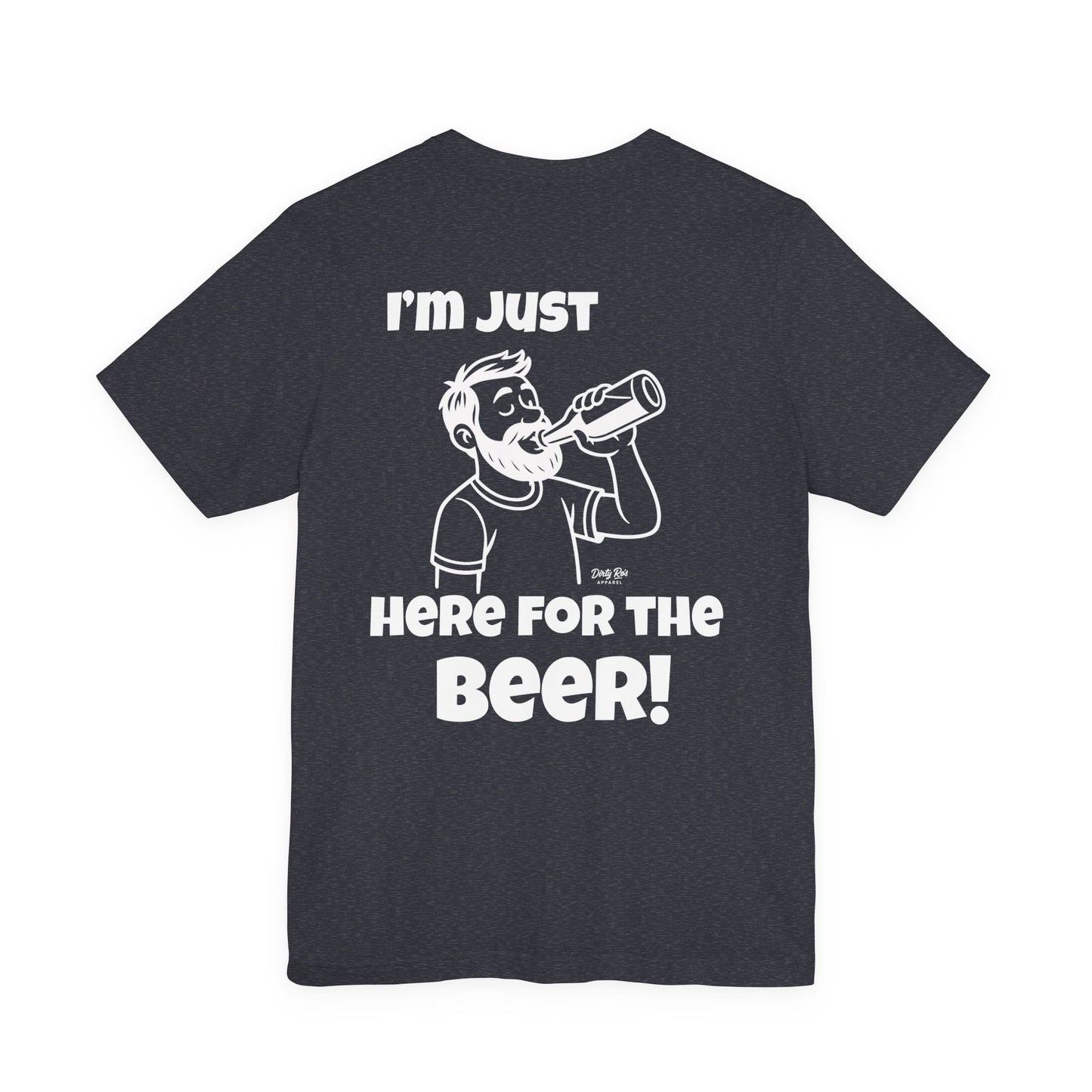 Here for the Beer Beard Shirt – Funny Drinking Tee with Bearded Dude Graphic