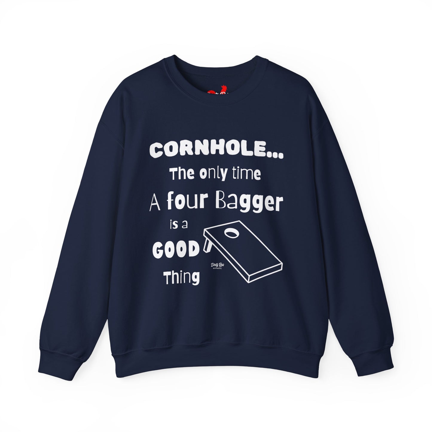 Cornhole The Only Time a Four Bagger is a Good Thing | Crewneck Sweatshirt