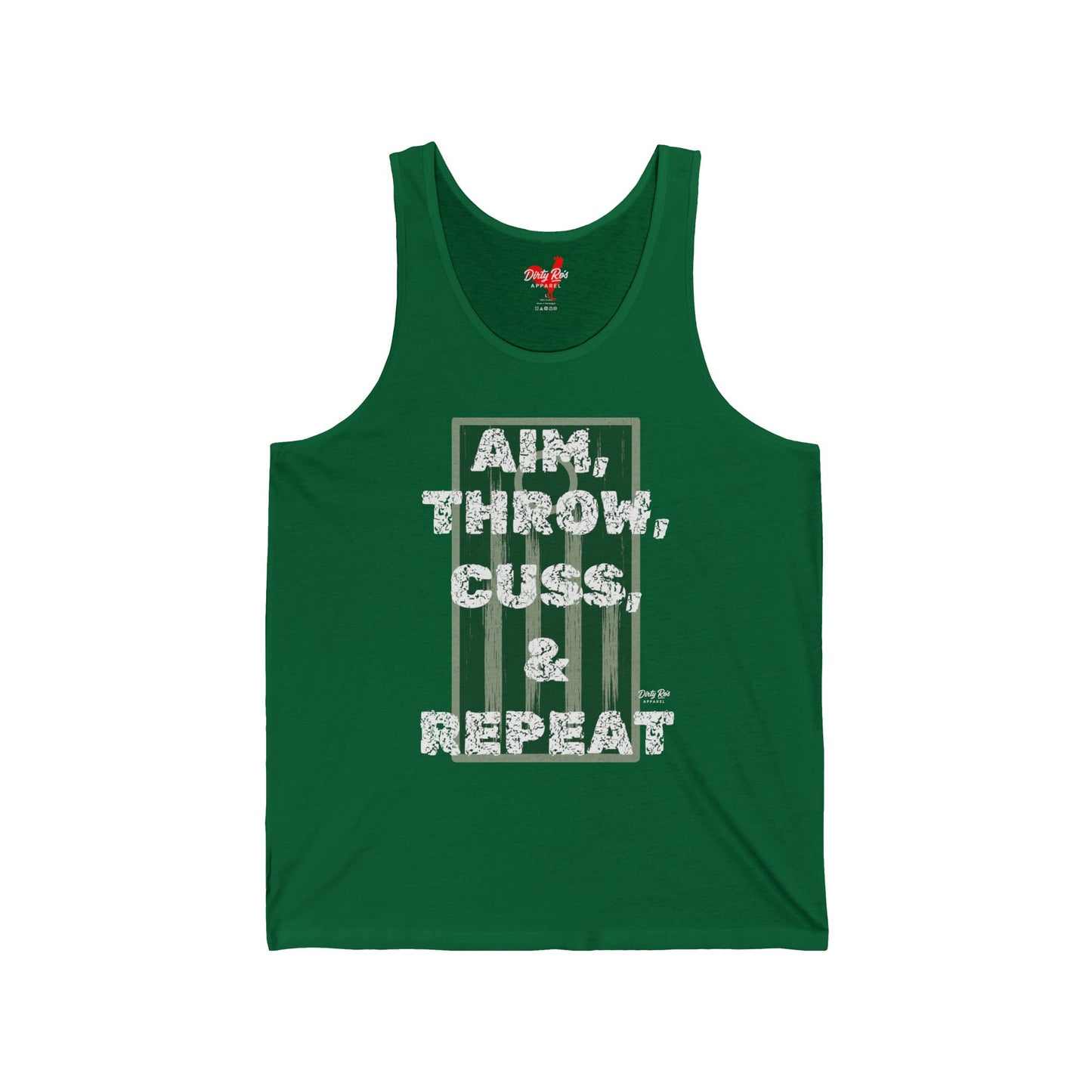 Aim, Throw, Cuss, Repeat Cornhole | Tank Top