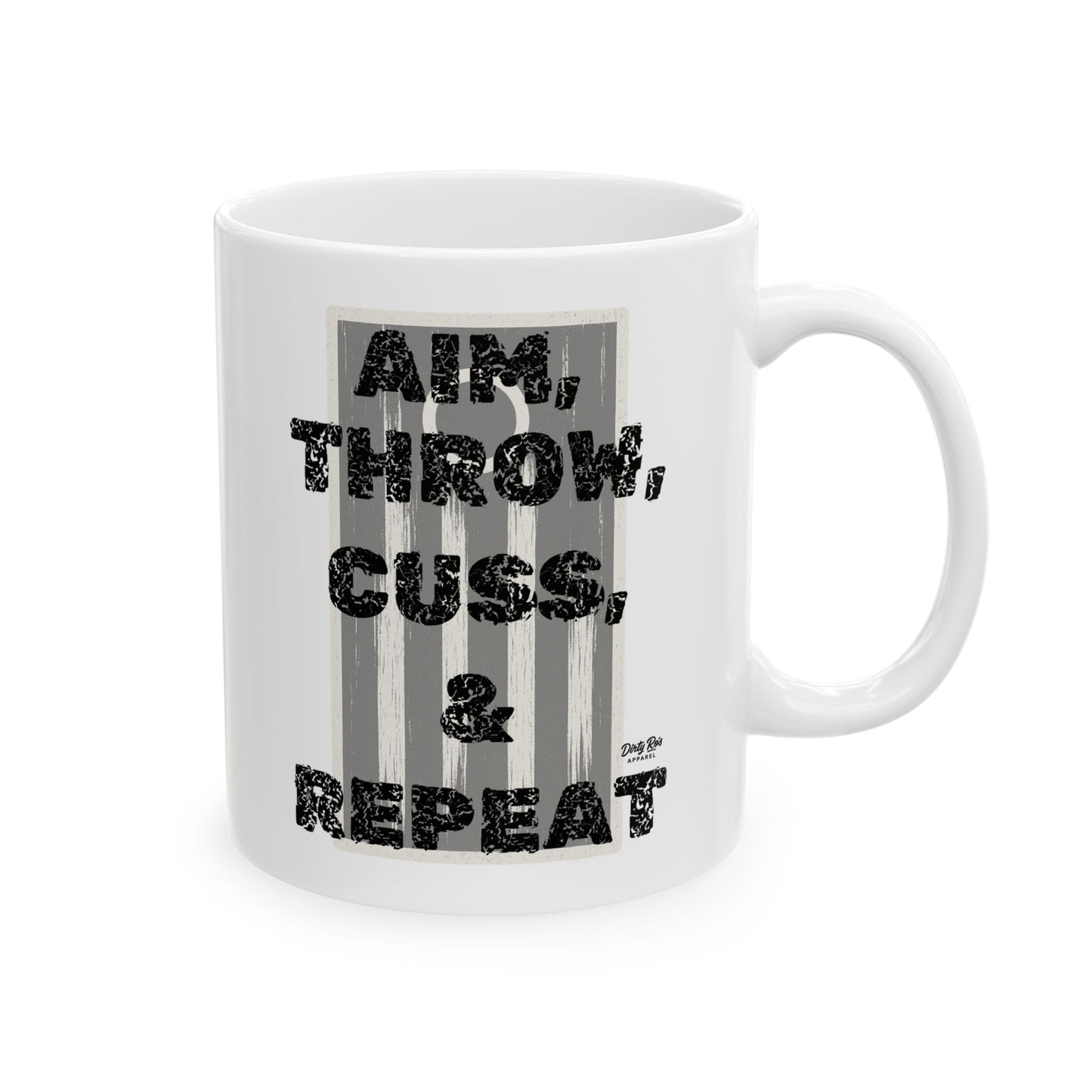 Aim, Throw, Cuss, Repeat Cornhole | Coffee Mug
