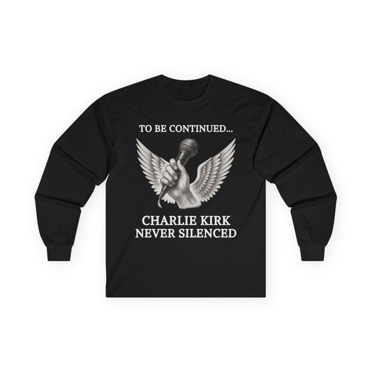 Never Silenced – Charlie Kirk Legacy | Long Sleeve Tee