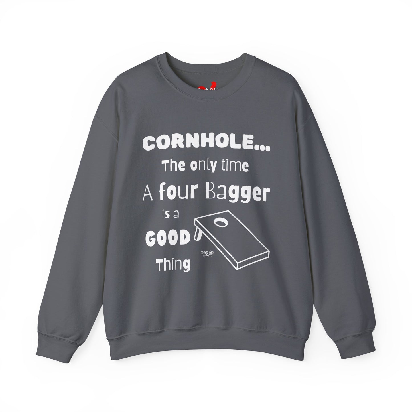Cornhole The Only Time a Four Bagger is a Good Thing | Crewneck Sweatshirt