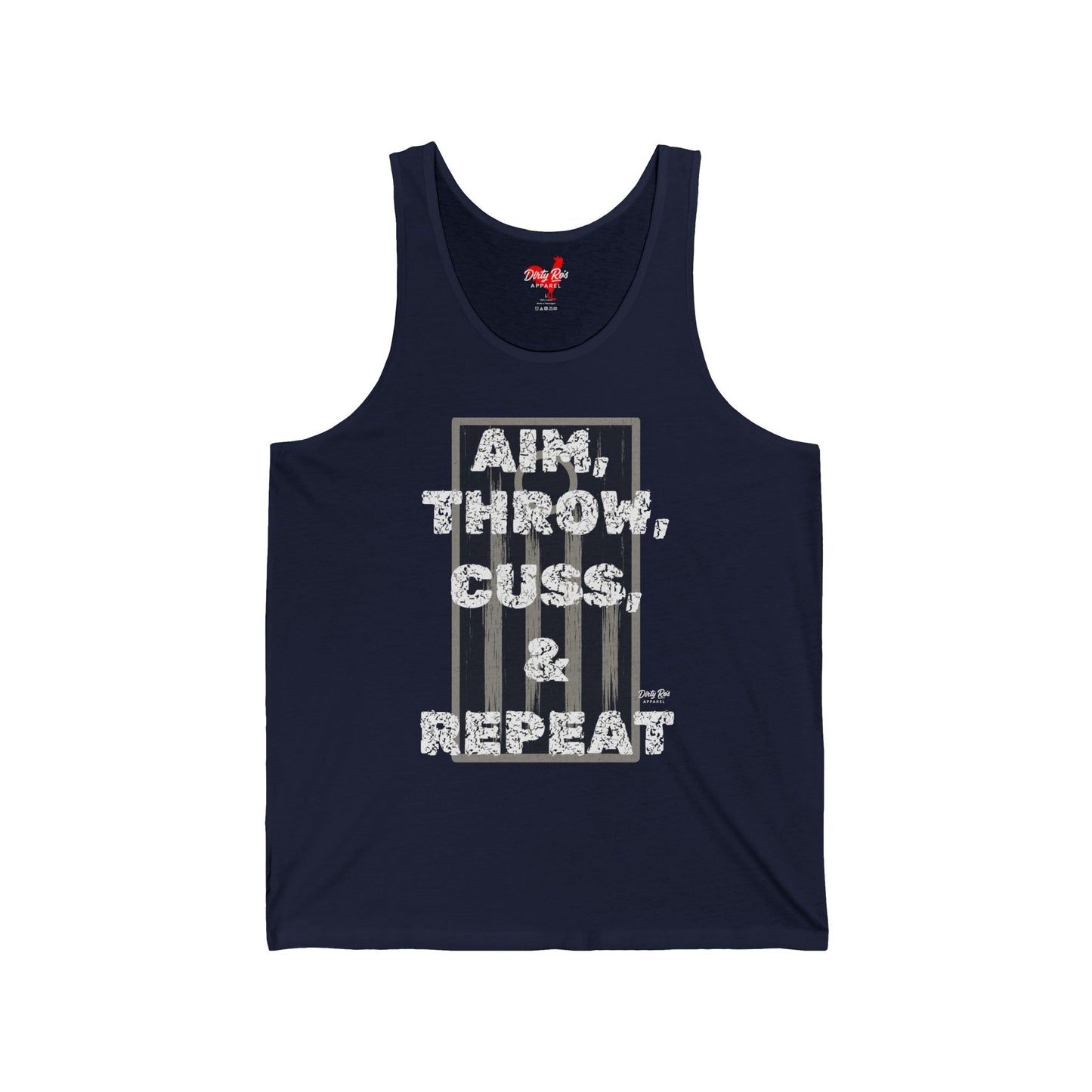 Aim, Throw, Cuss, Repeat Cornhole | Tank Top
