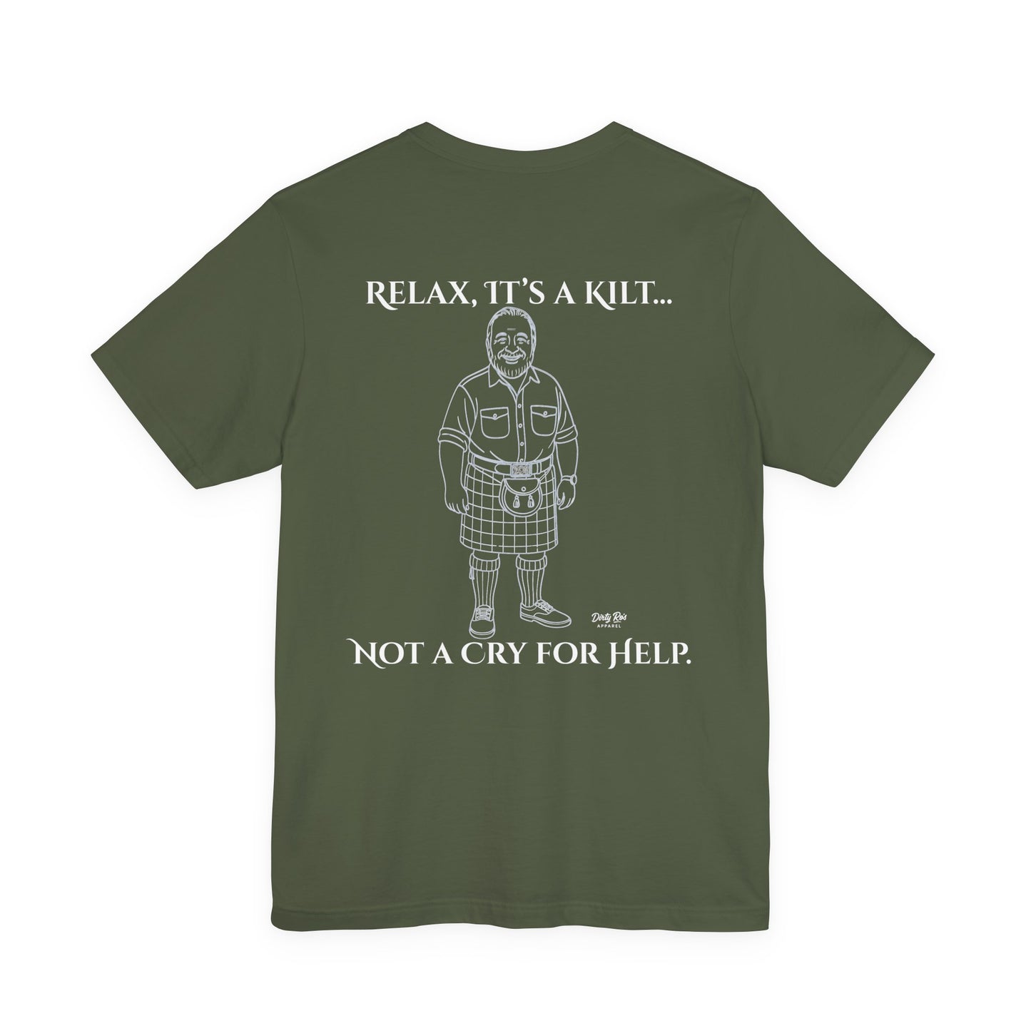 Relax, It’s a Kilt Shirt – Funny Men’s Graphic Tee with Scottish Sass