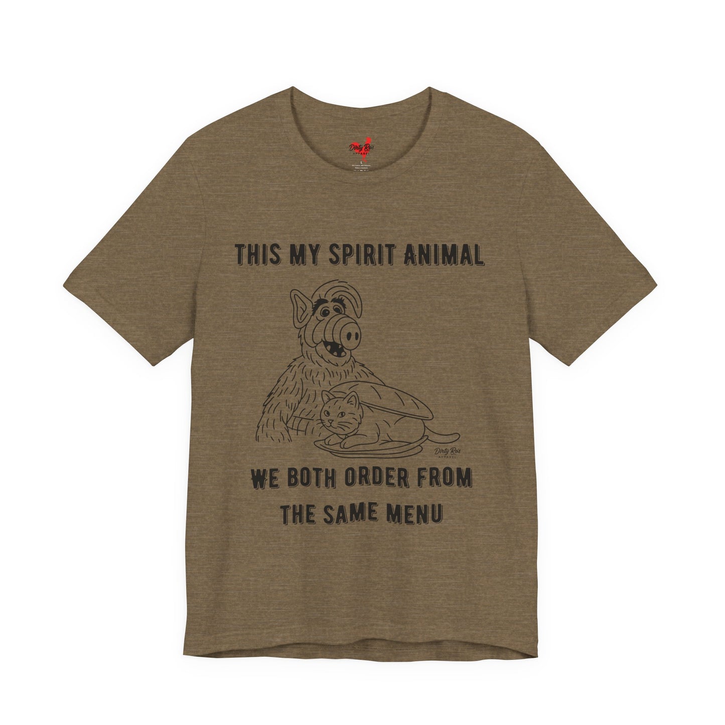 Funny Spirit Animal T-Shirt – Retro Alien Cat Humor Tee