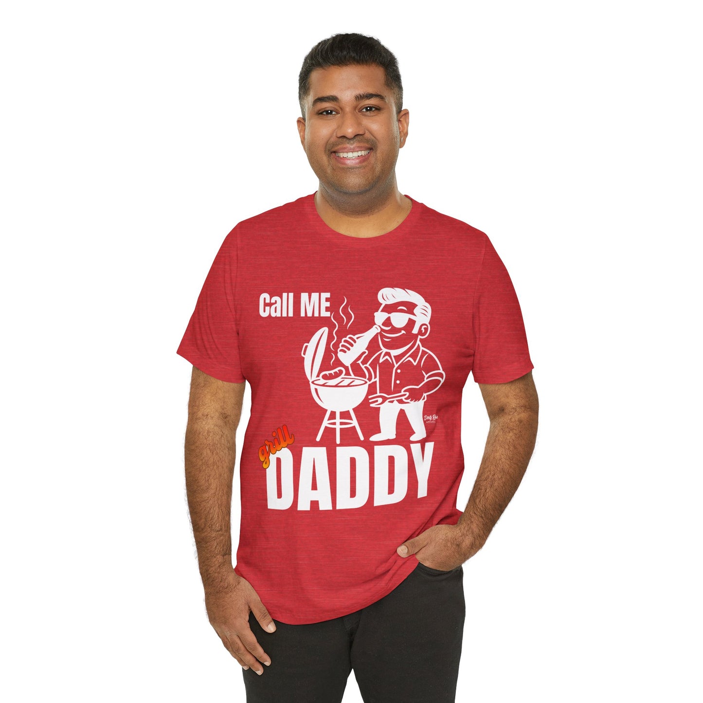 Funny Call Me Grill Daddy BBQ T-Shirt – Backyard Barbecue Humor Tee