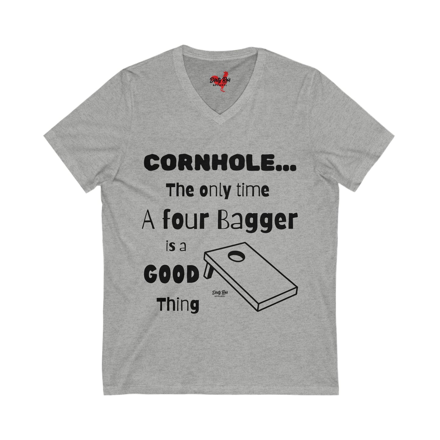 Cornhole The Only Time a Four Bagger is a Good Thing | V-Neck Tee