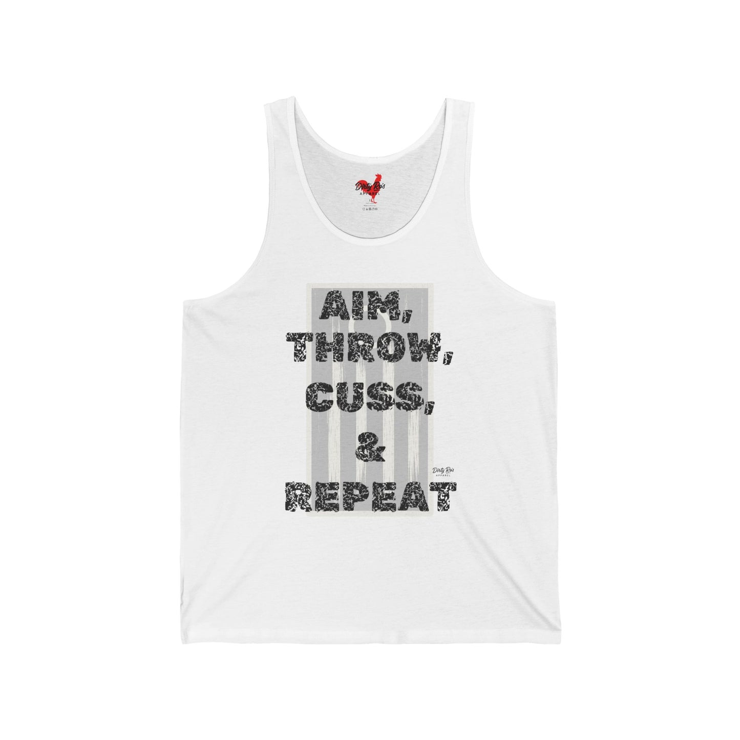 Aim, Throw, Cuss, Repeat Cornhole | Tank Top