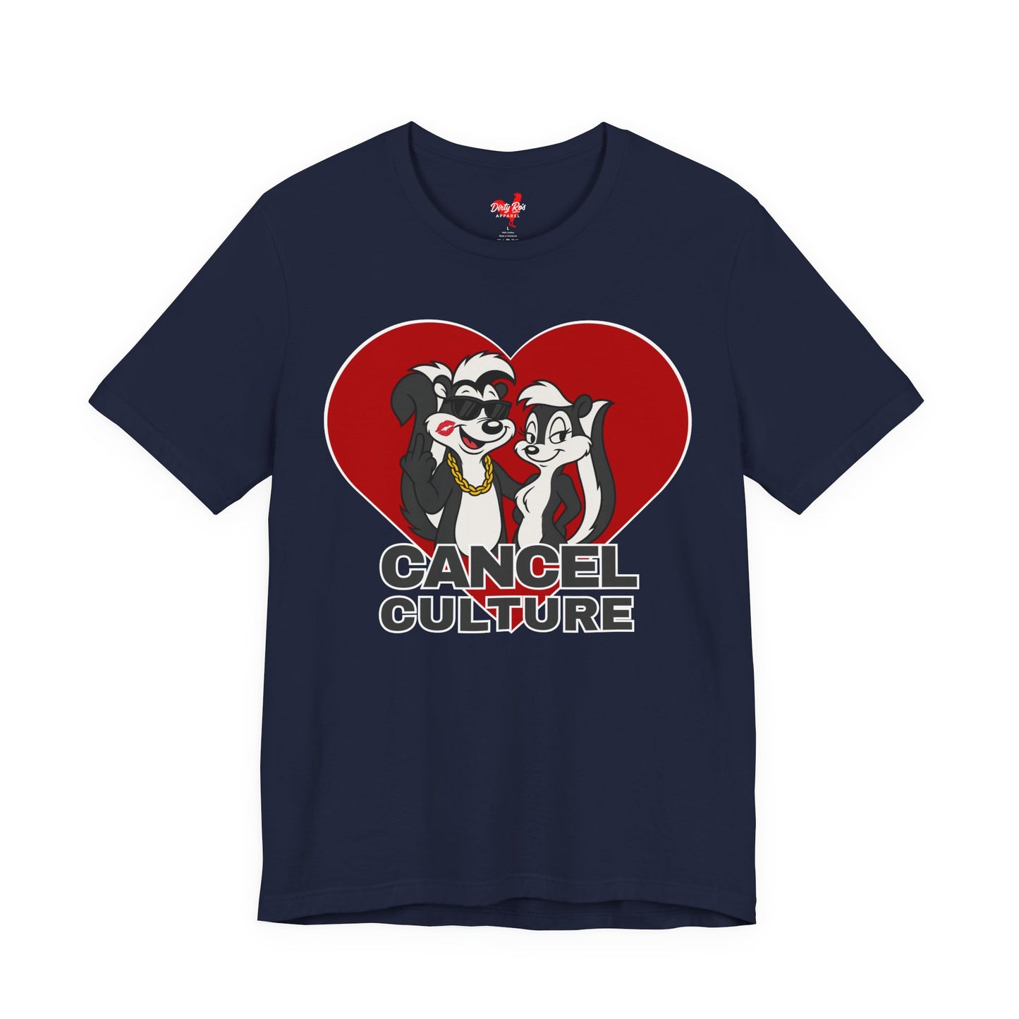 Offensive Cancel Culture Heart T-Shirt for Men – Middle Finger Graphic Humor Tee
