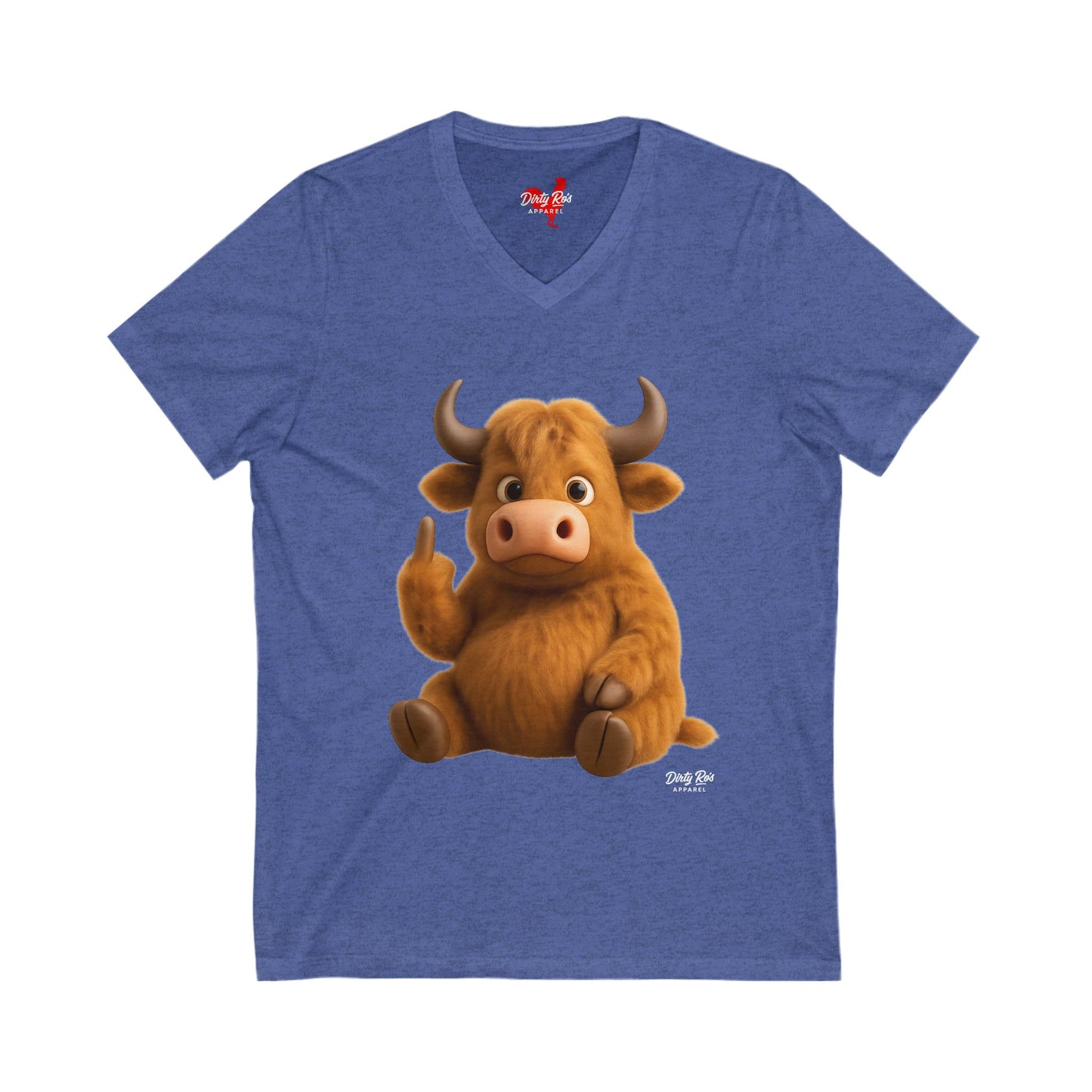 Fuzzy Cow FU | V-Neck Tee
