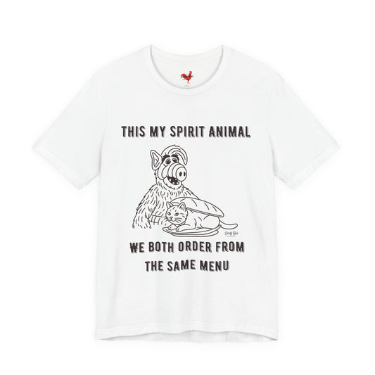 Funny Spirit Animal T-Shirt – Retro Alien Cat Humor Tee