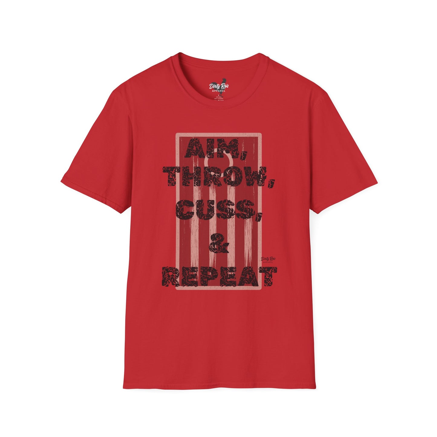 Aim, Throw, Cuss, Repeat Cornhole | Soft AF Tee