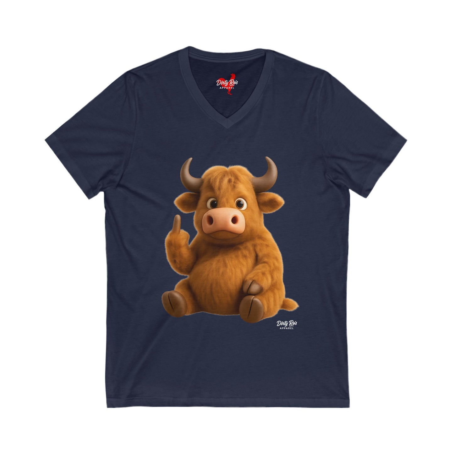 Fuzzy Cow FU | V-Neck Tee