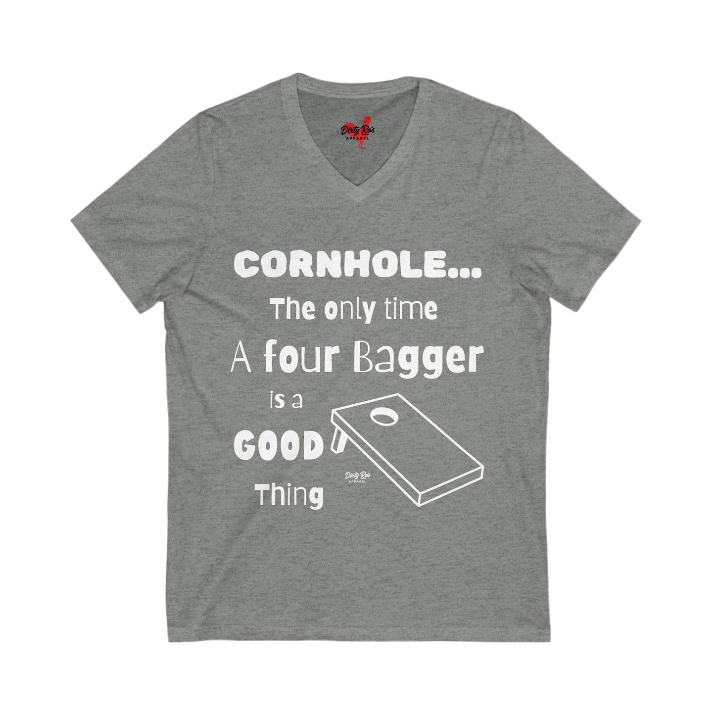 Cornhole The Only Time a Four Bagger is a Good Thing | V-Neck Tee